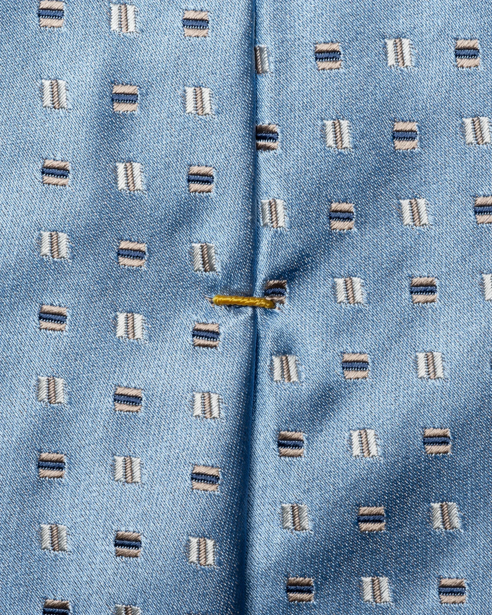 Eton - light blue geometric woven silk tie light 258