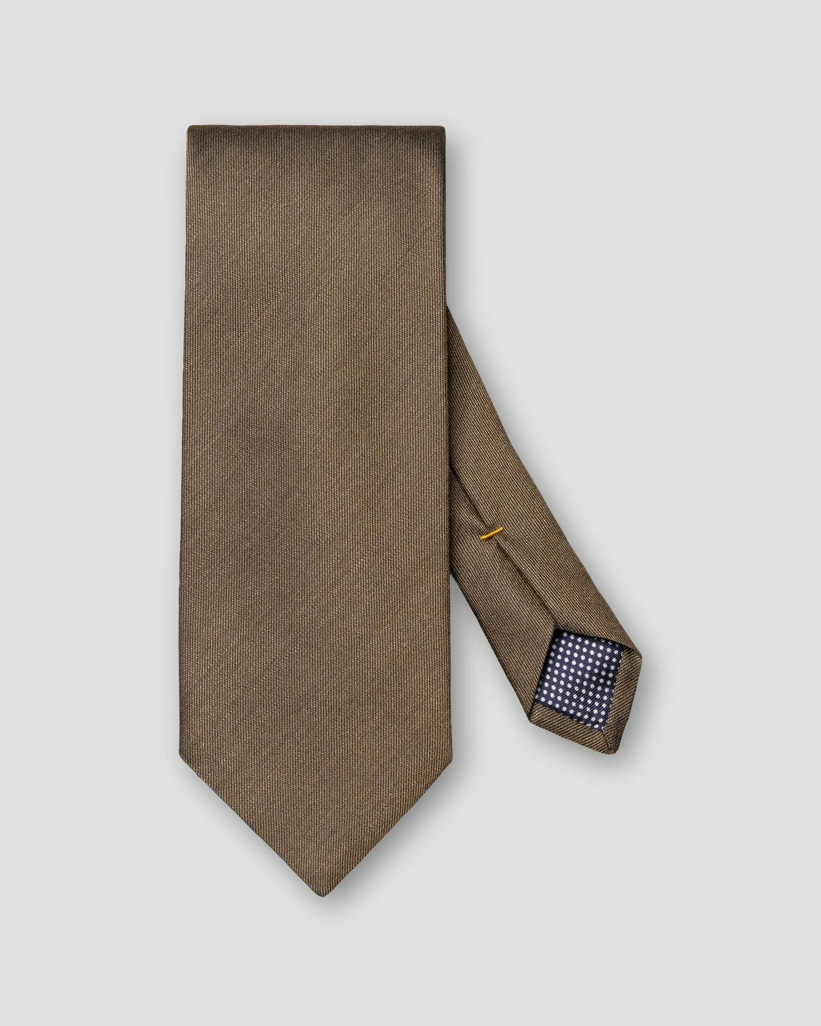 Eton - dark green solid woven shantung silk tie