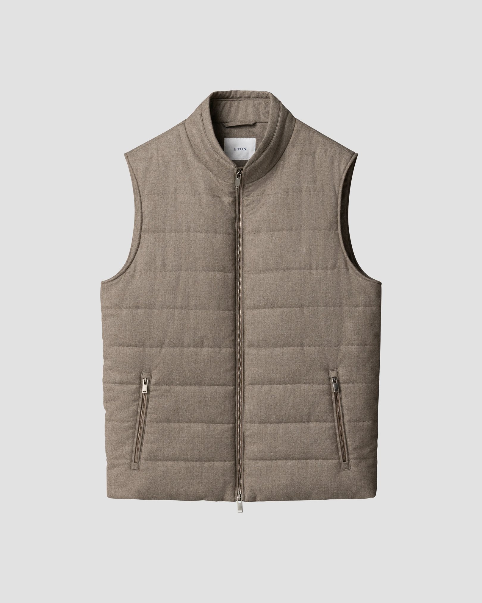 Eton - Wool Flannel Zip Vest