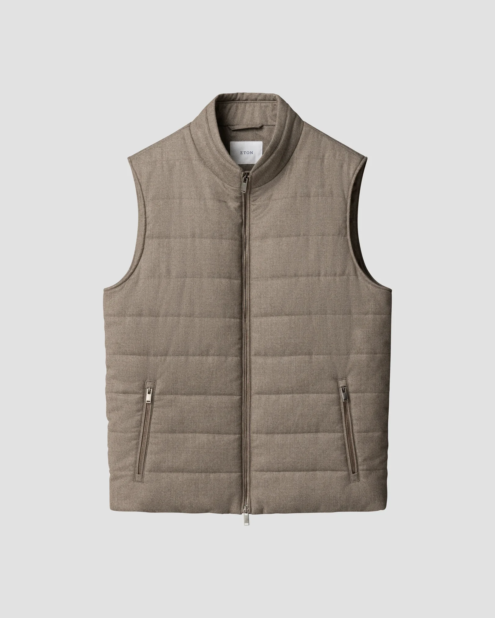 Eton - Wool Flannel Zip Vest
