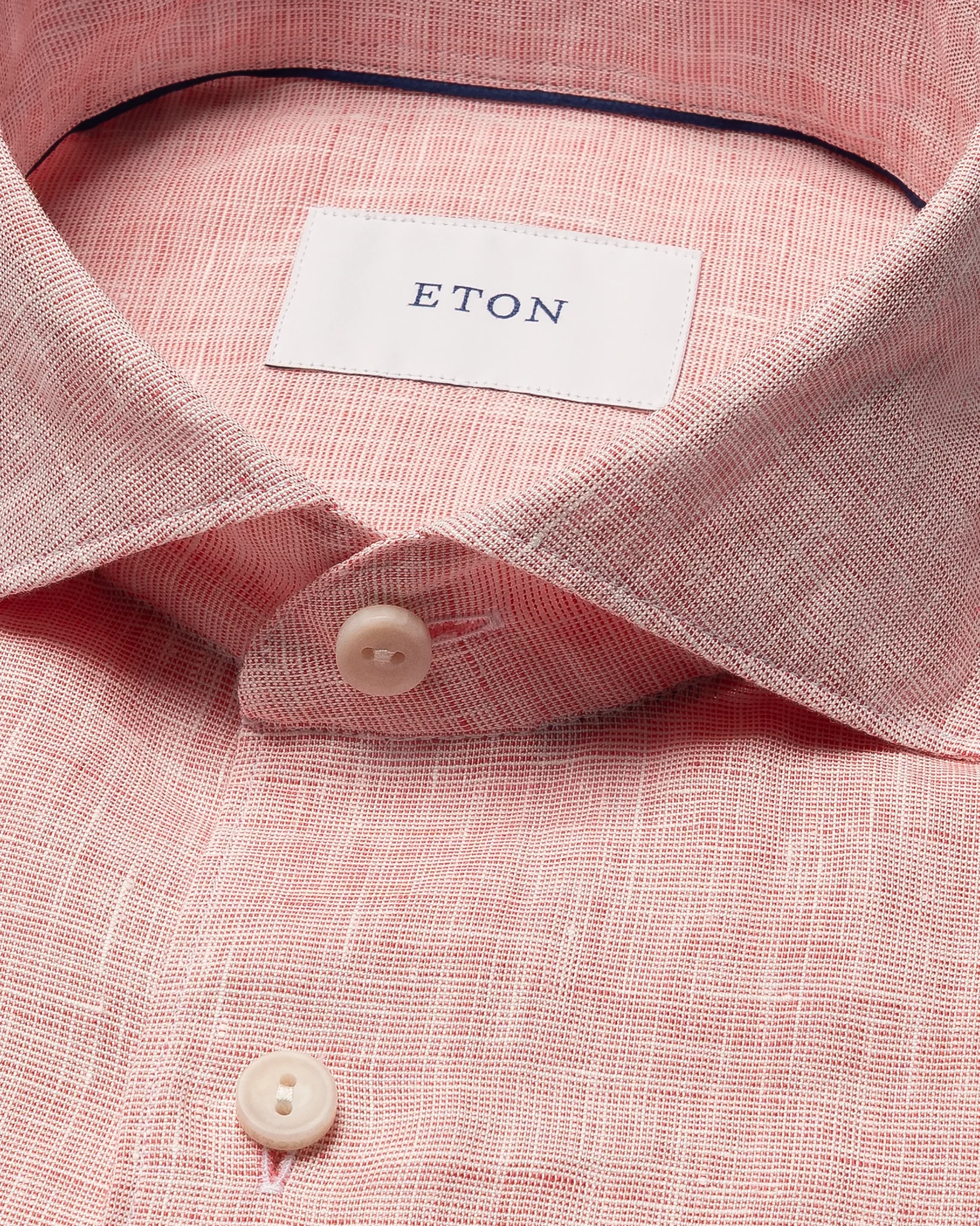 Eton - red solid linen shirt 261