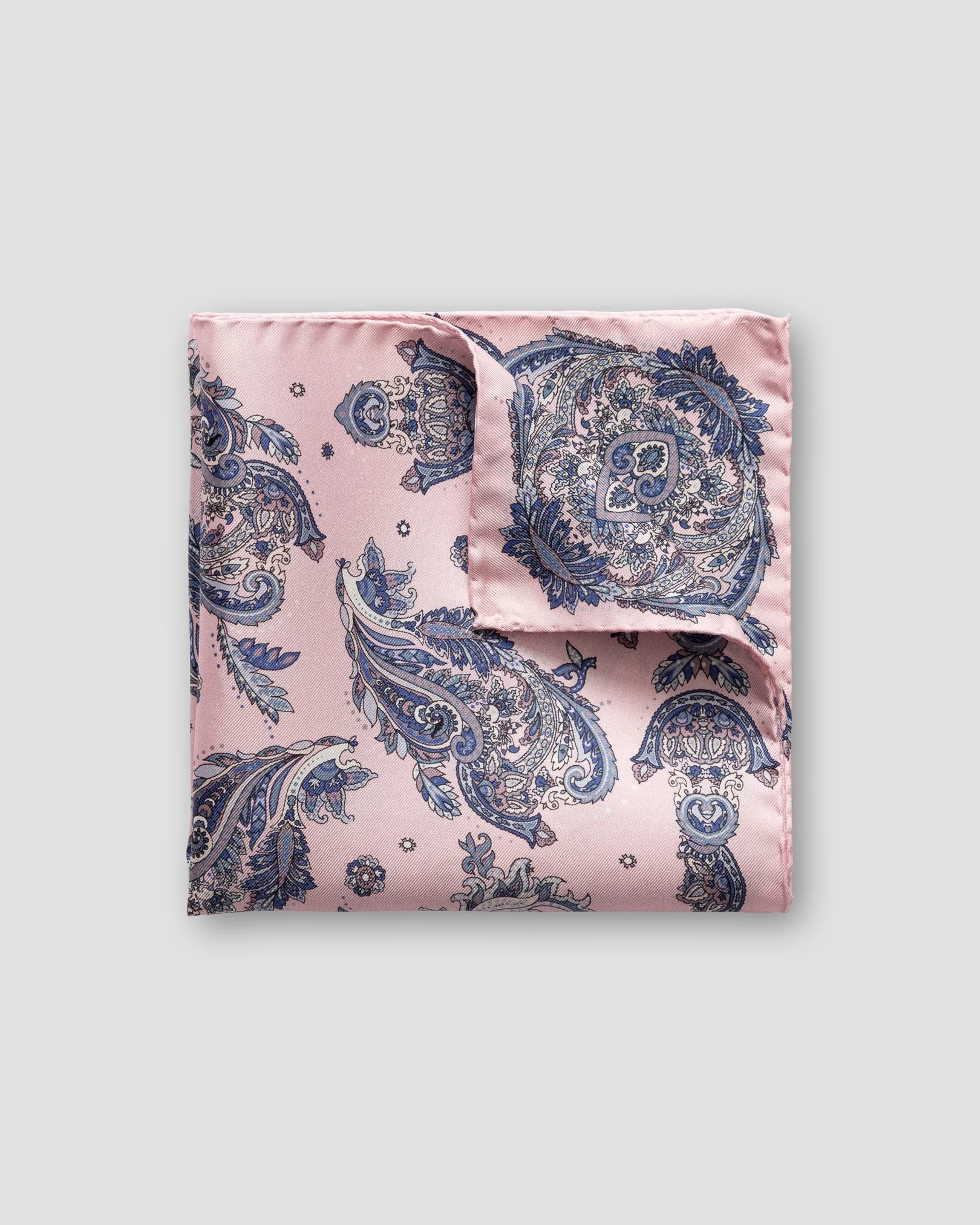 Eton - pink detailed paisley pocket square