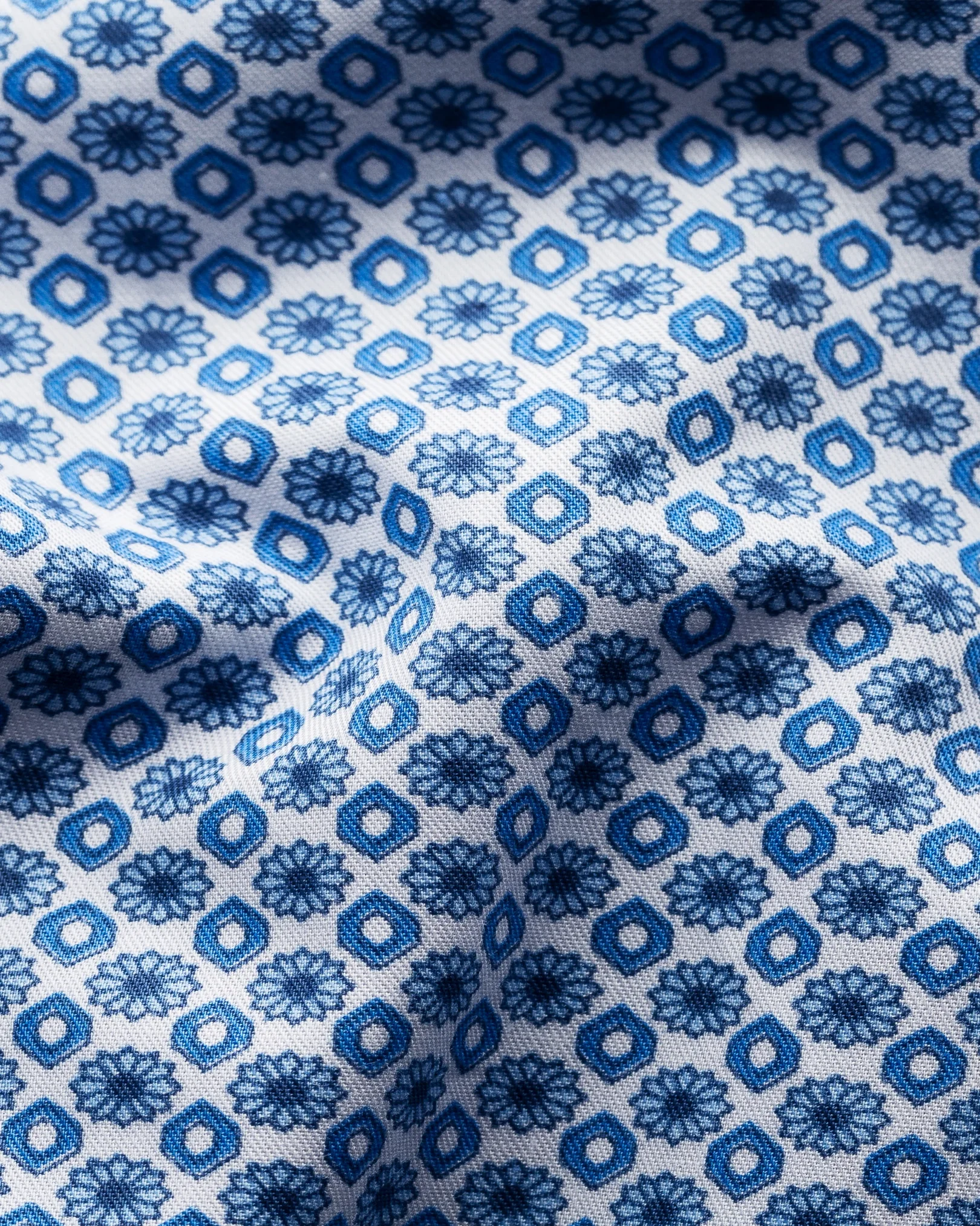 Eton - blue medallions print shirt