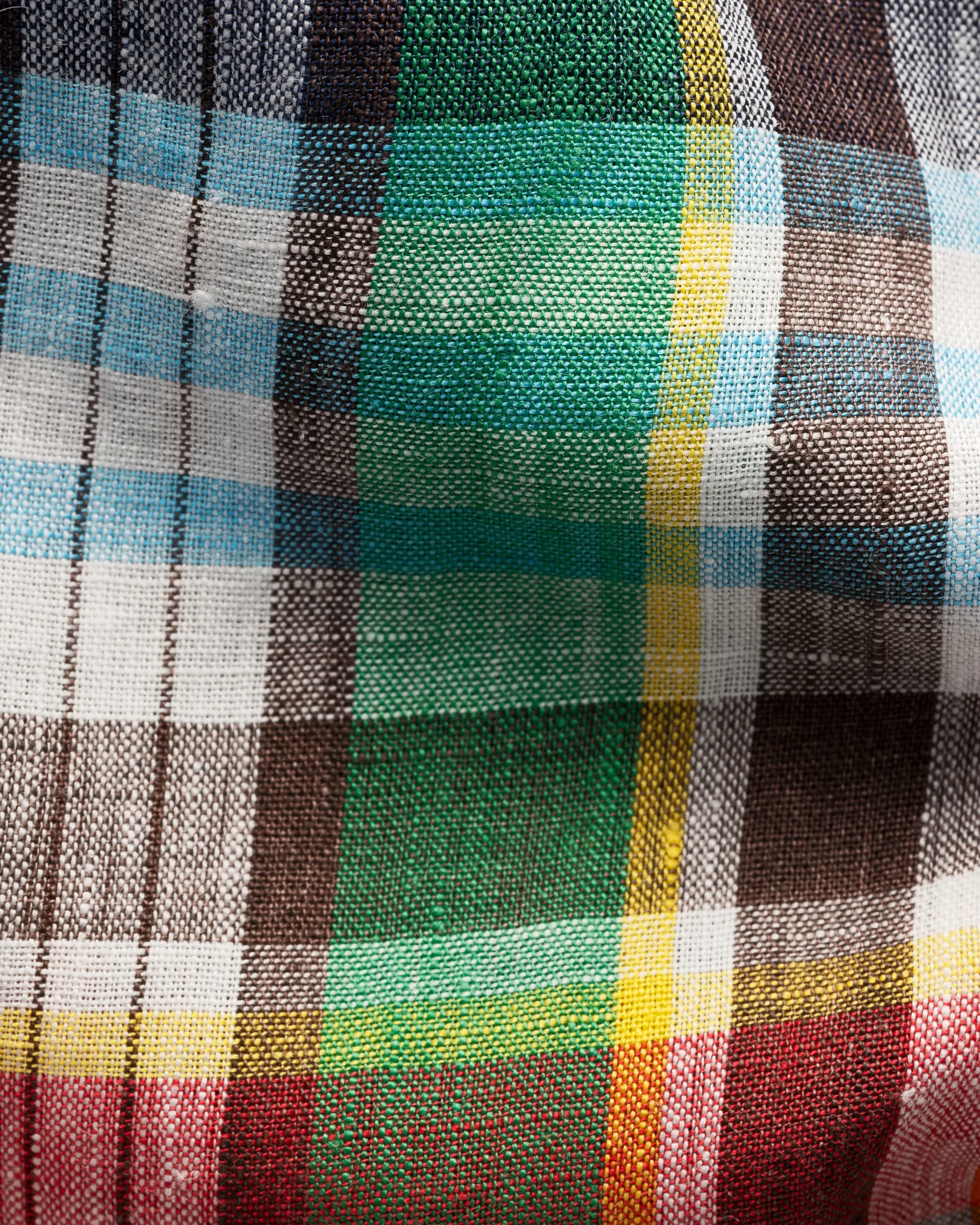 Eton - bold check linen shirt