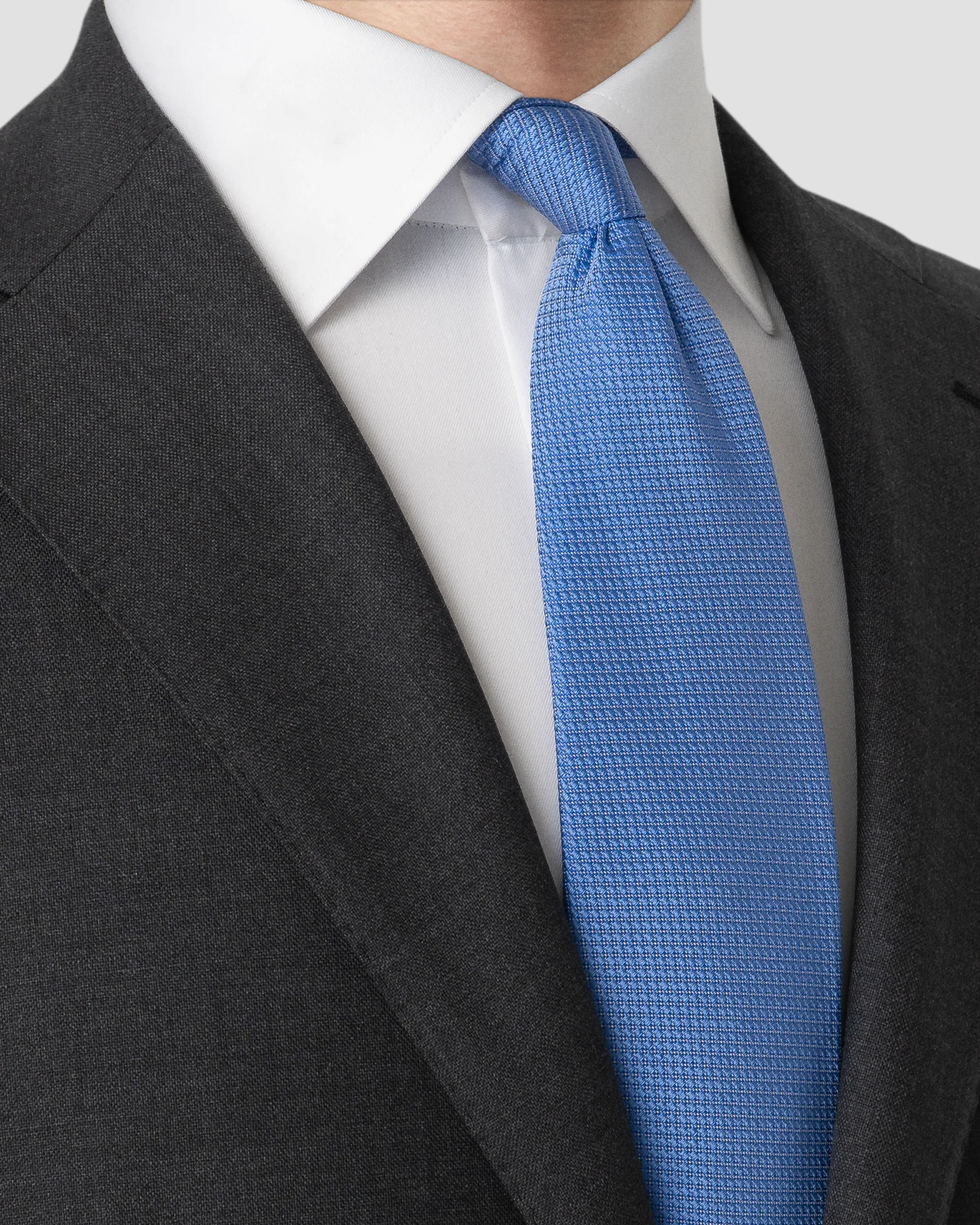 Eton - pin dot woven silk tie