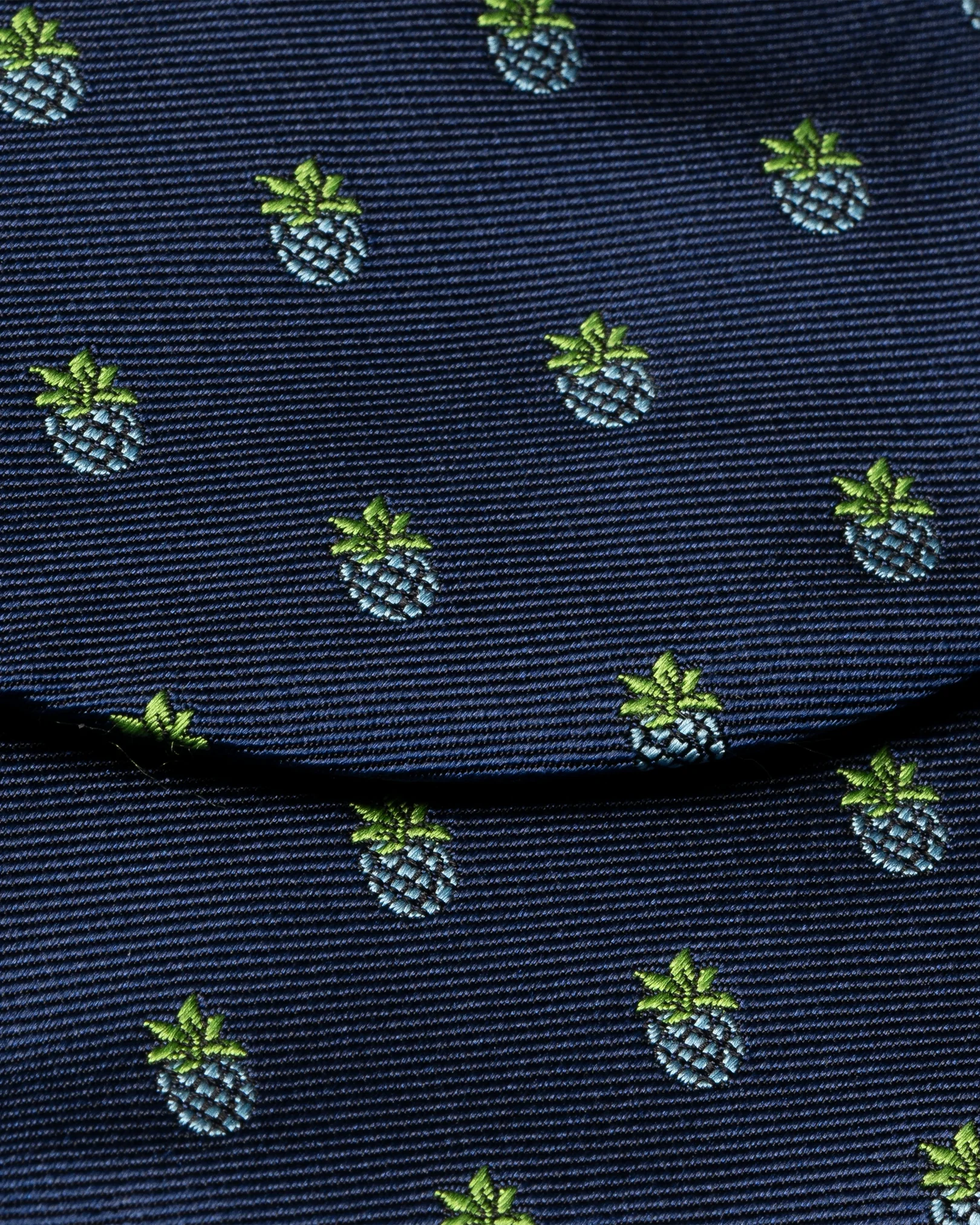 Eton - navy blue pineapple silk bow tie self tied