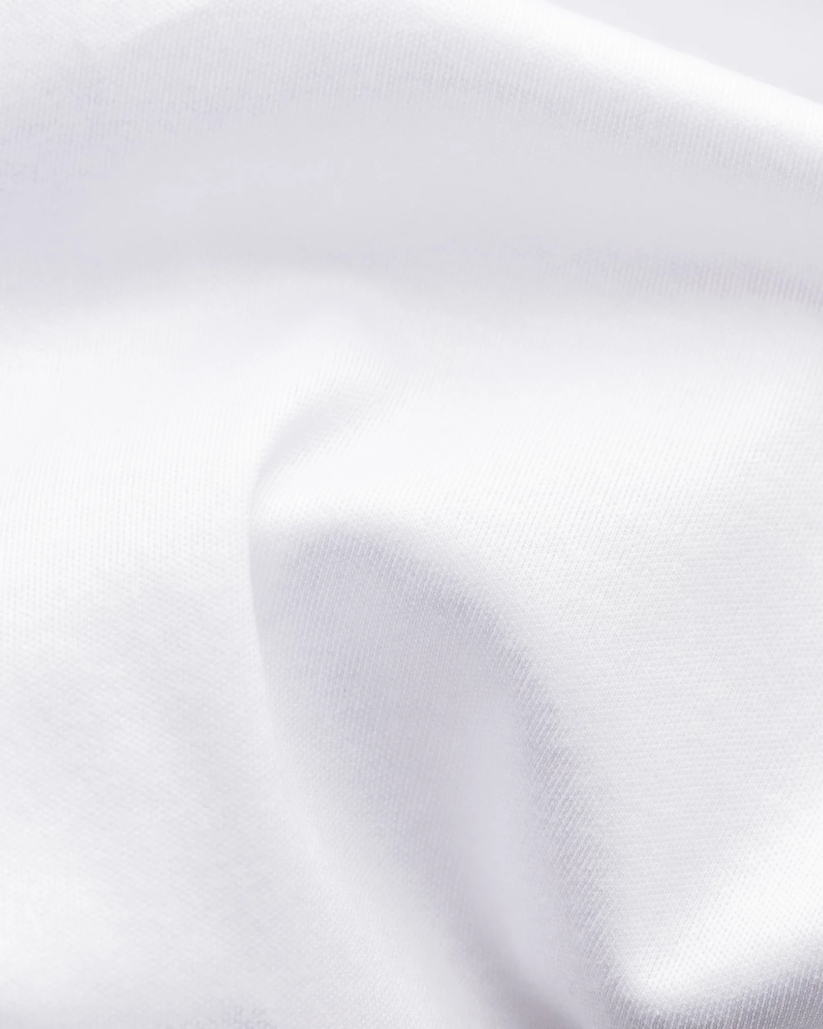 Eton - white jersey knitted collar knitted cuff short sleeve slim jersey