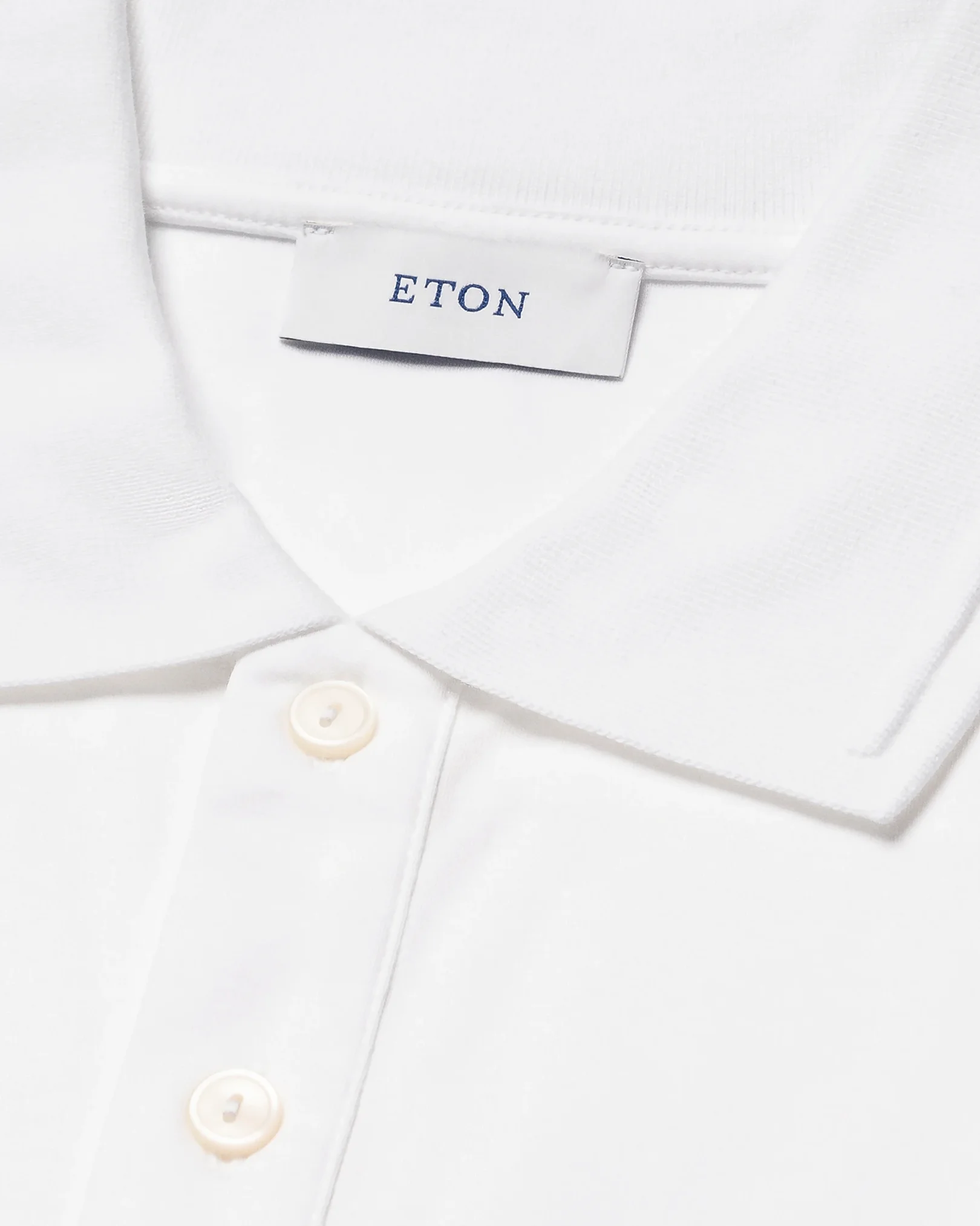 Eton - white cotton interlock polo 261
