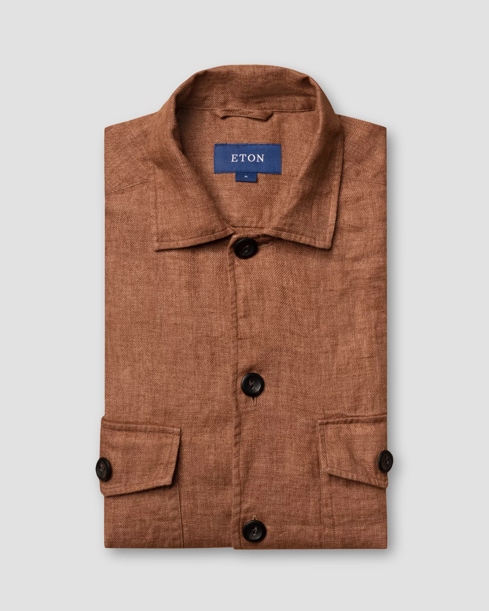 Eton - brown linen overshirt