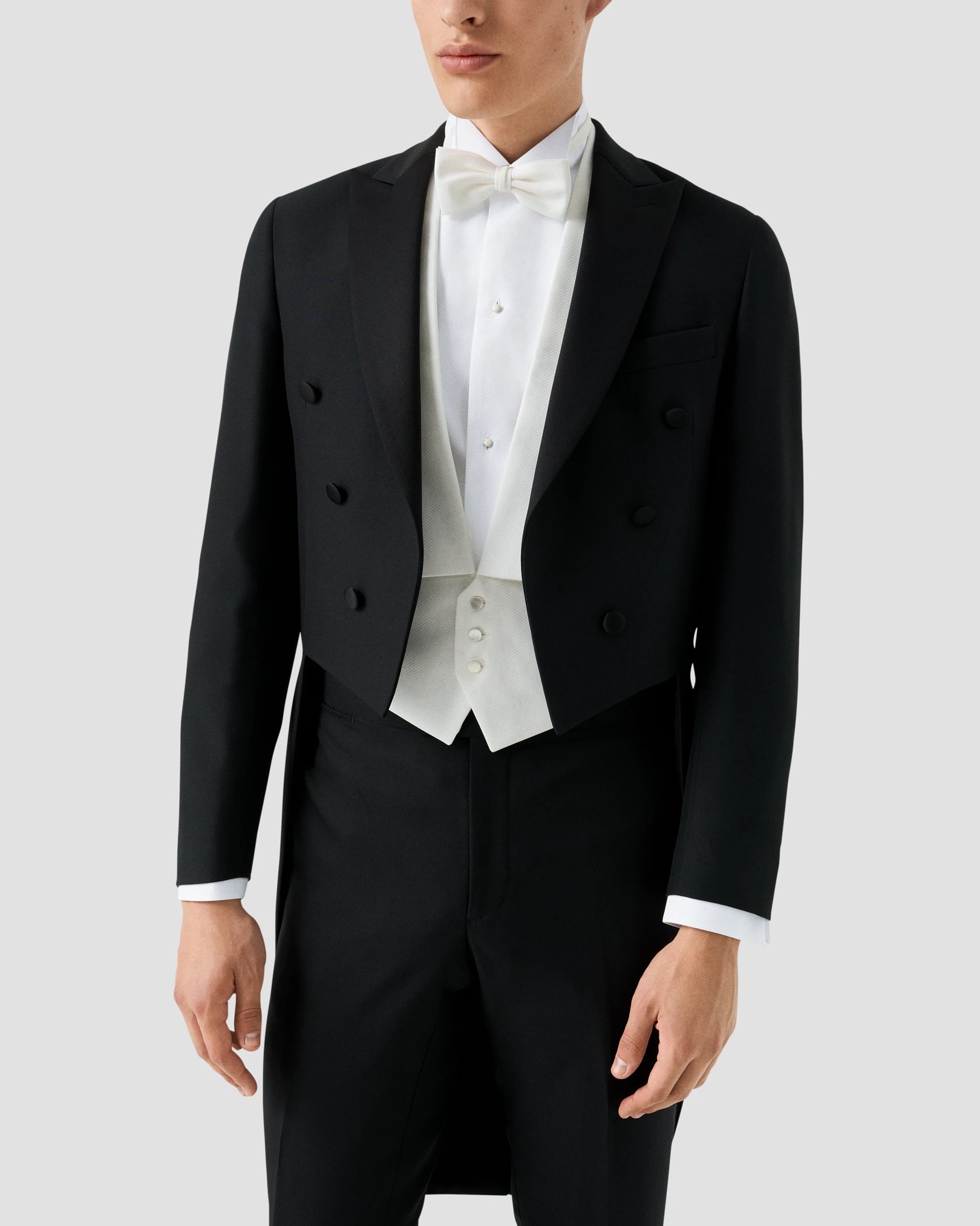 Eton - White Piqué White Tie Shirt