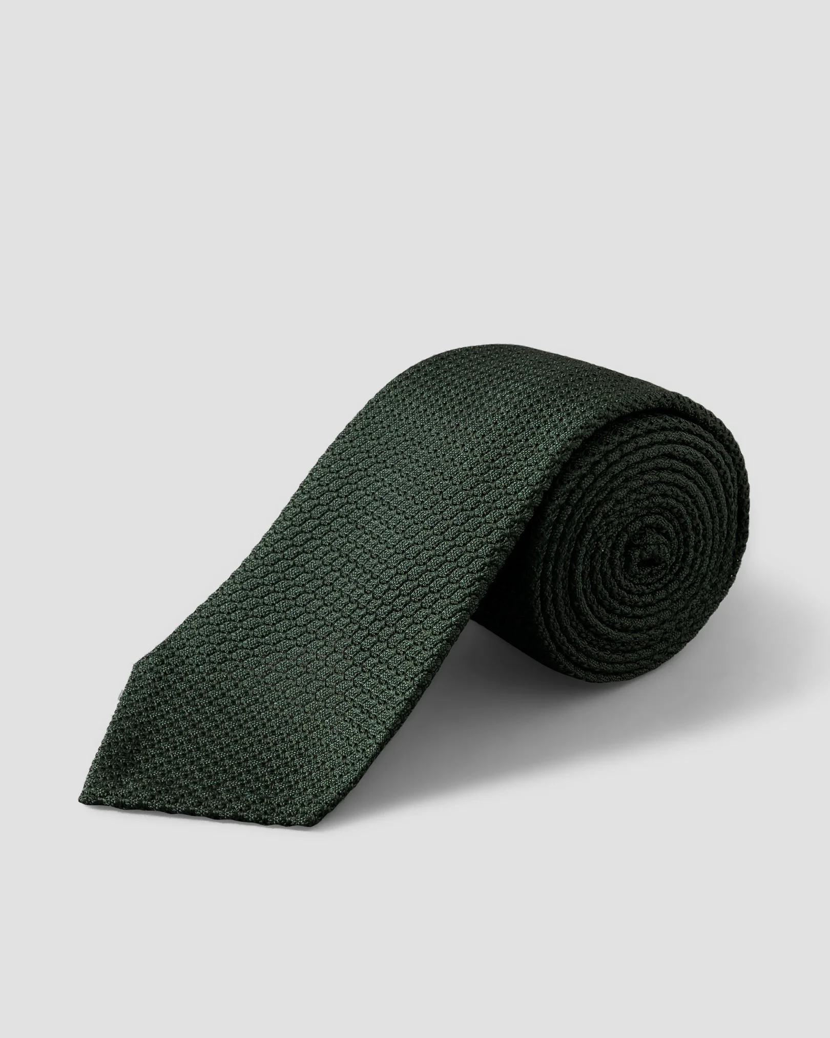 Eton - silk grenadine tie dark green silk grenadine tie