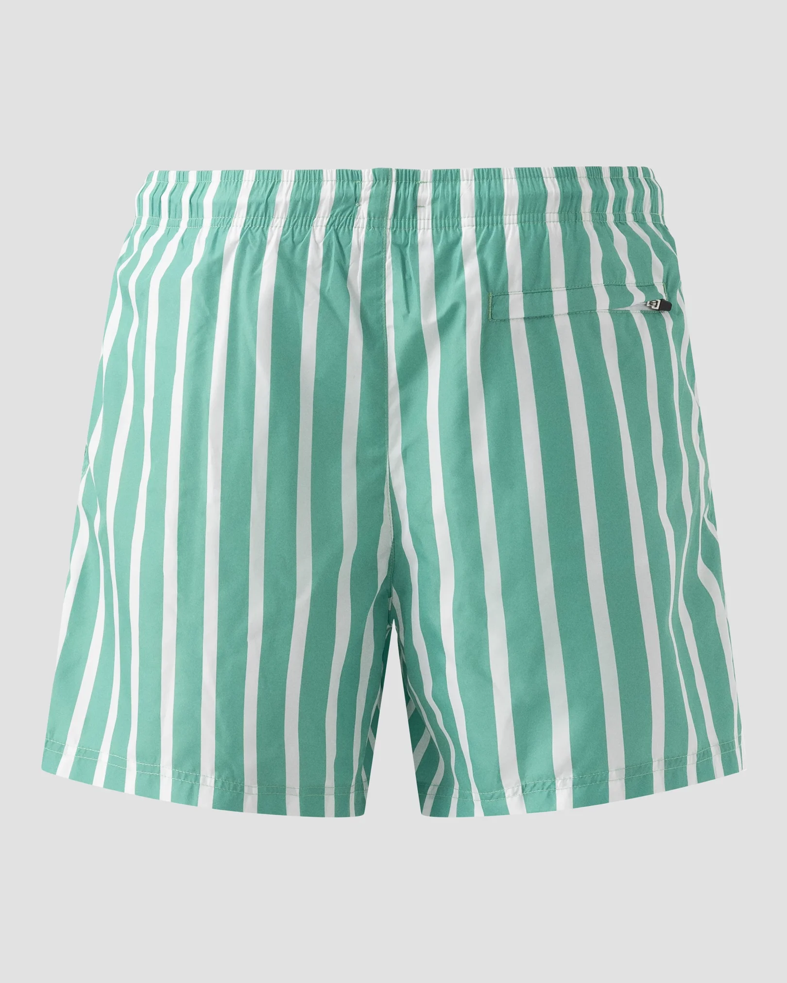 Eton - mid green striped swim shorts