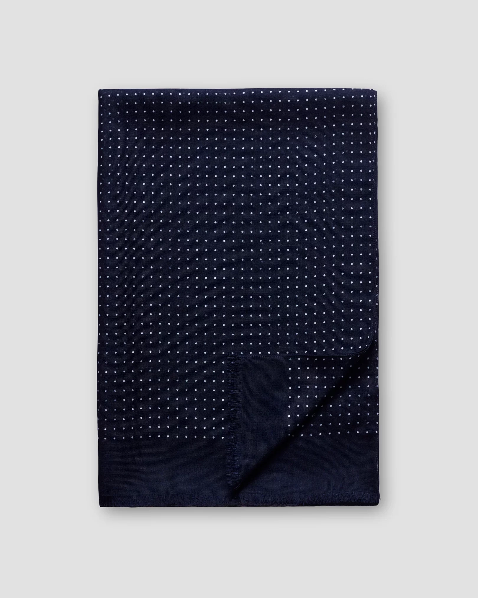Eton - navy dots wool silk scarf