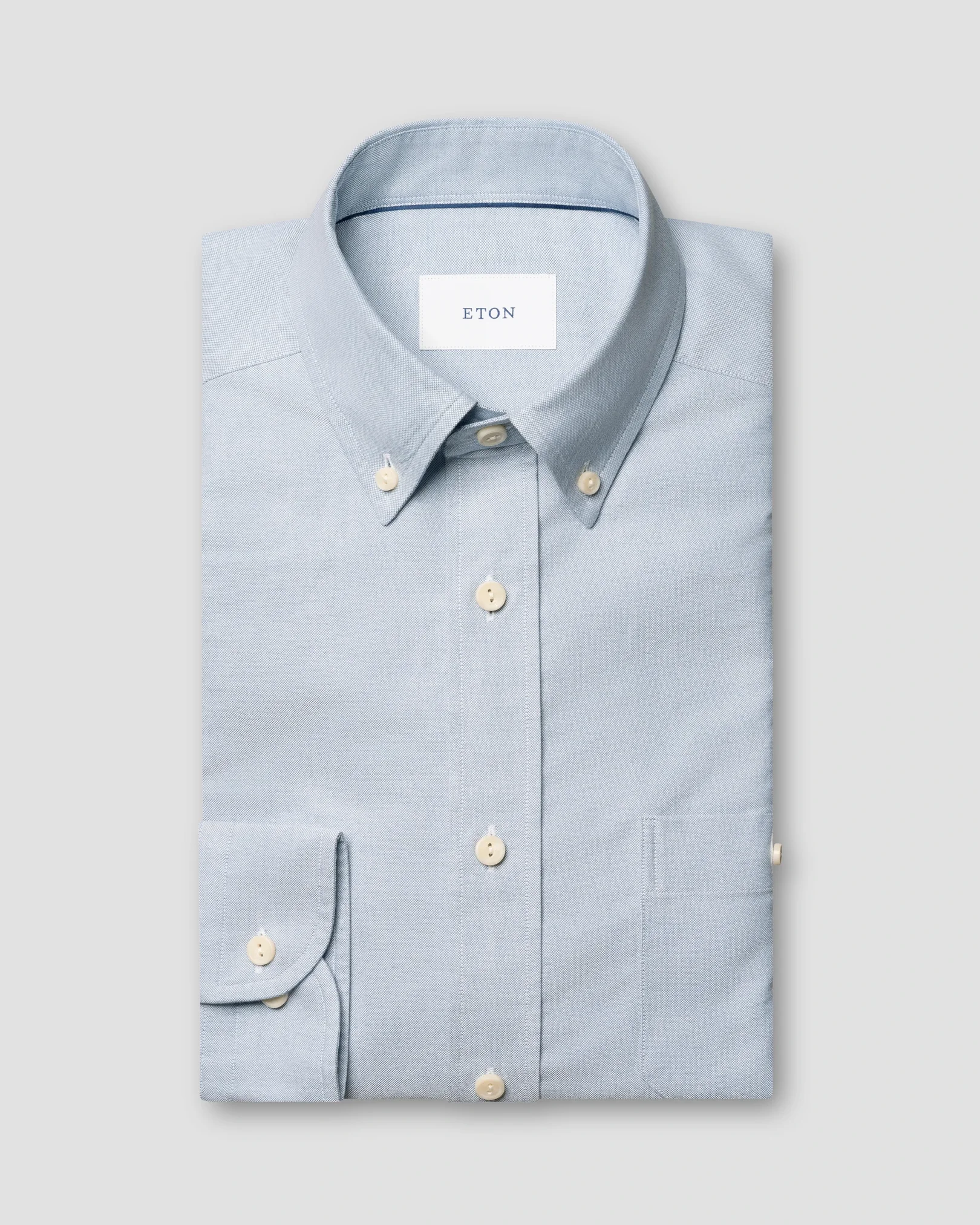 Eton - light blue solid oxford shirt