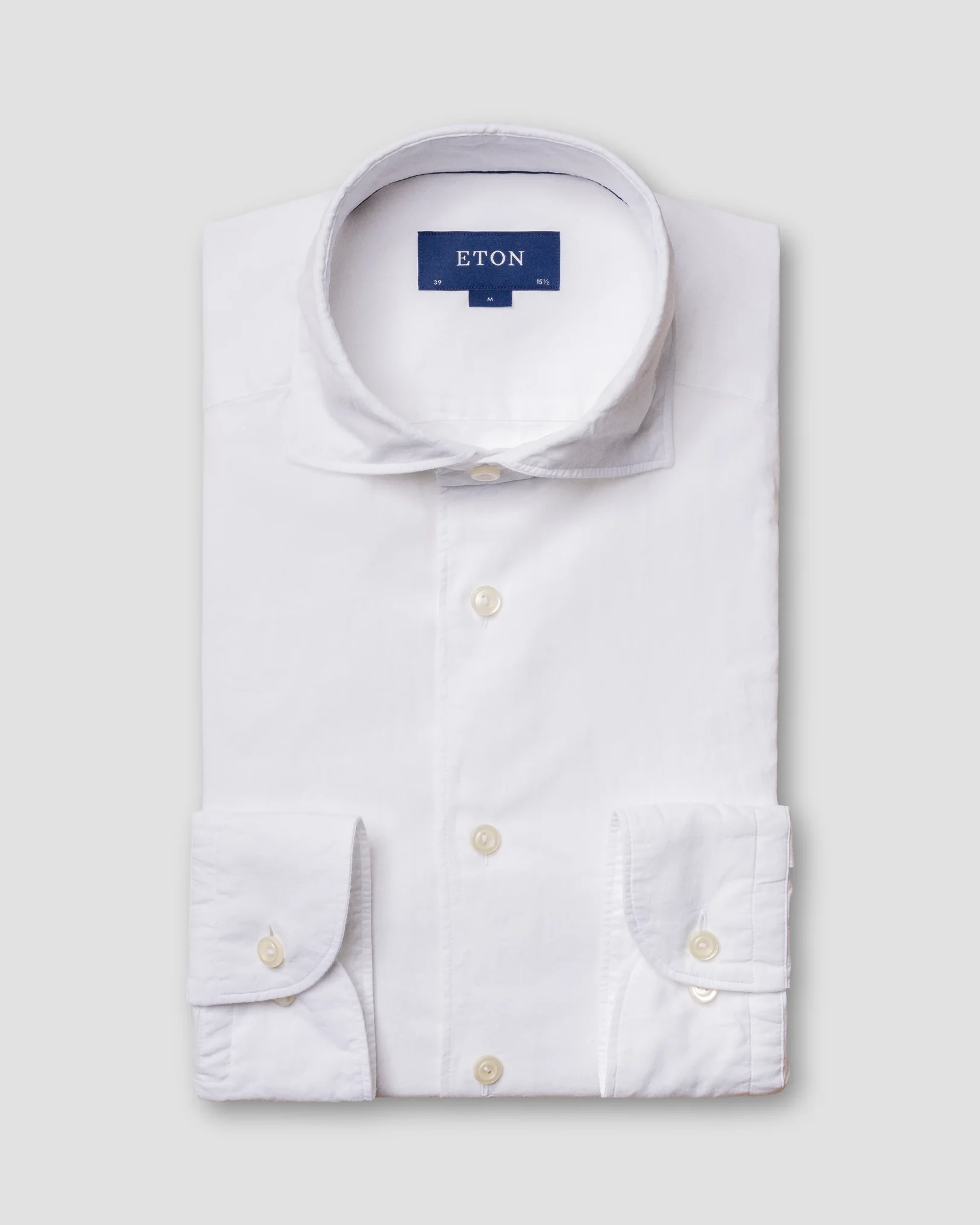 Eton - white cotton linen shirt soft