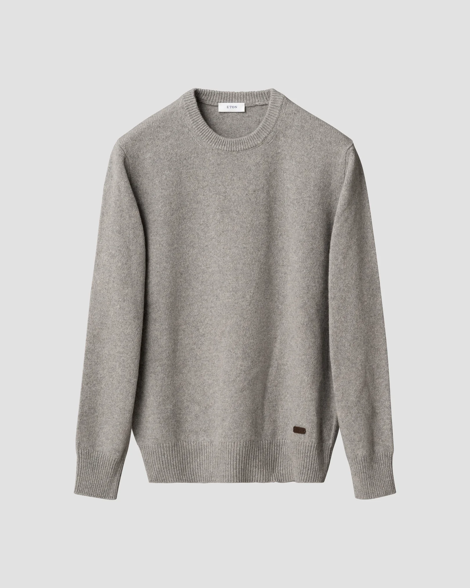 Eton - light grey cashmere knit crew neck