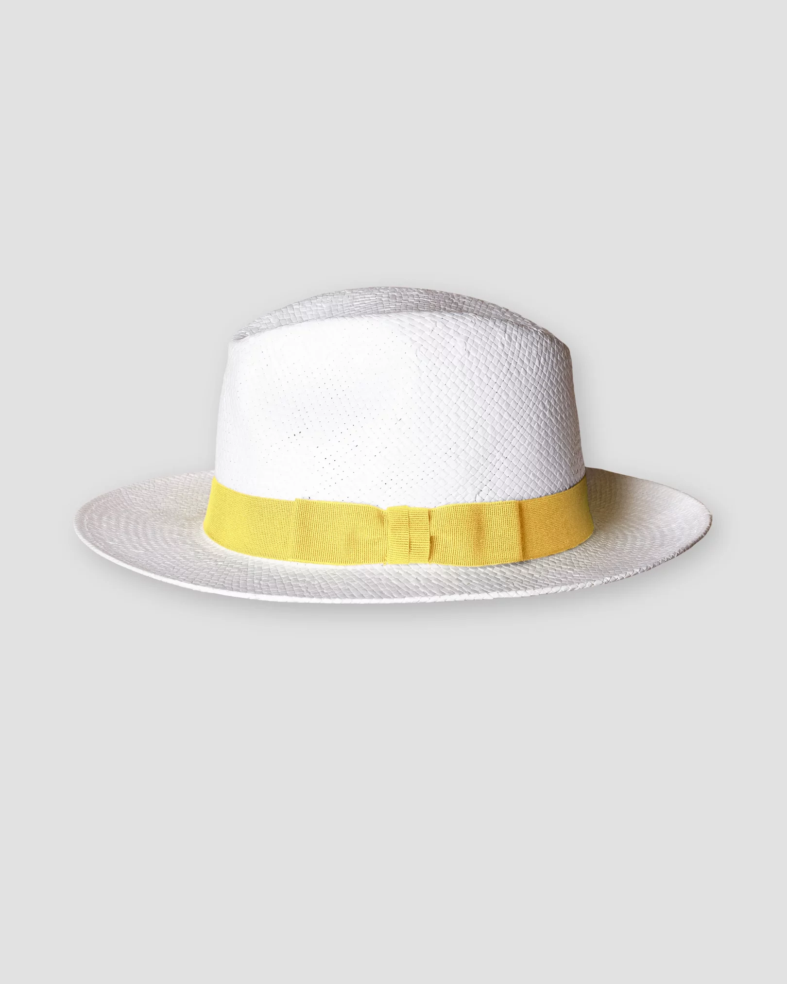 Eton - white straw hat yellow ribbon