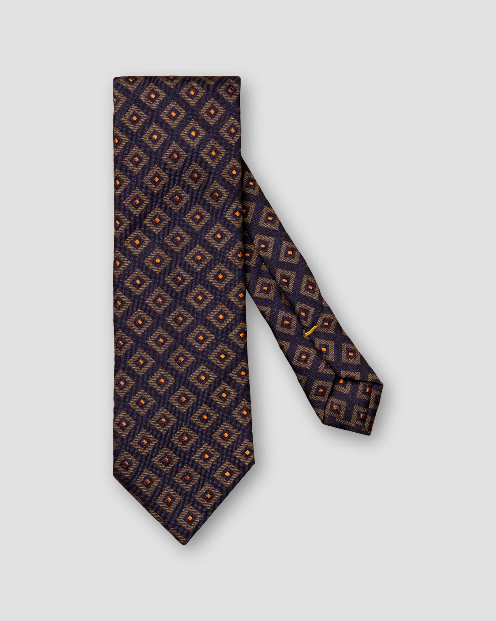 Eton - Black Check Silk–Wool Tie