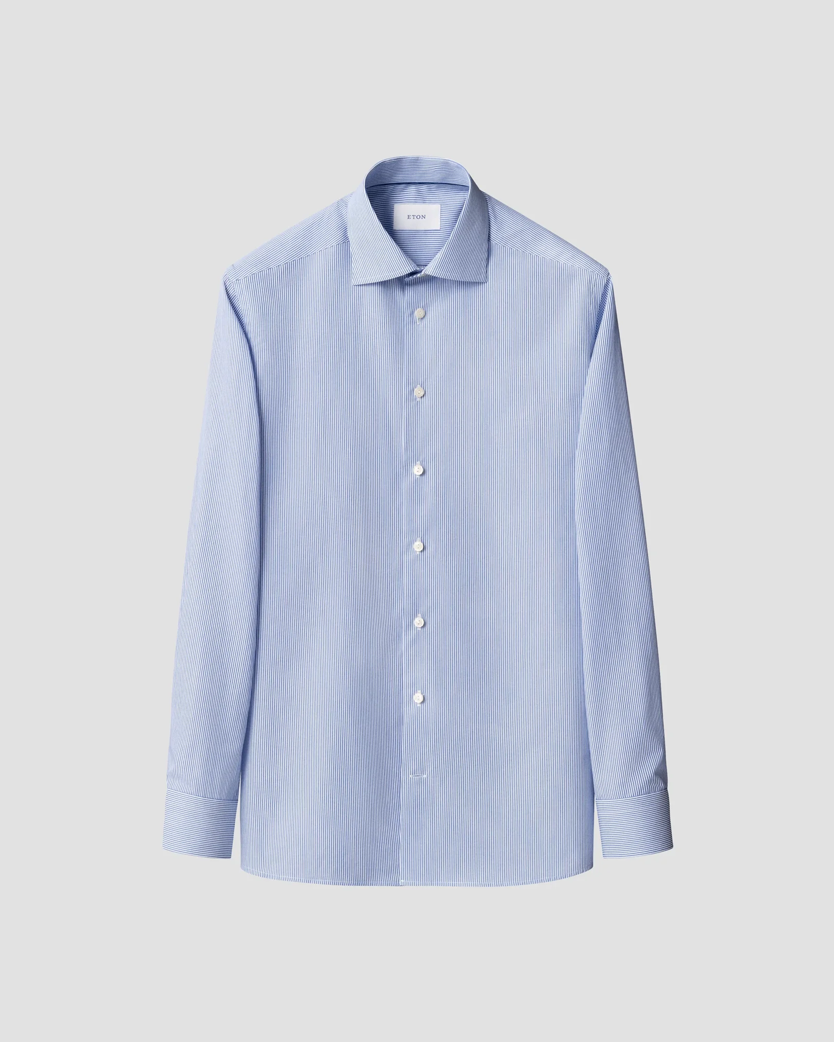 Eton - striped twill shirt cut away s2