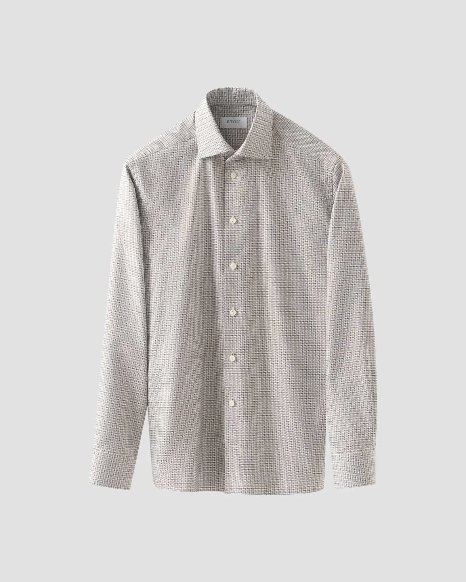 Eton - Gray Checked King Twill Shirt