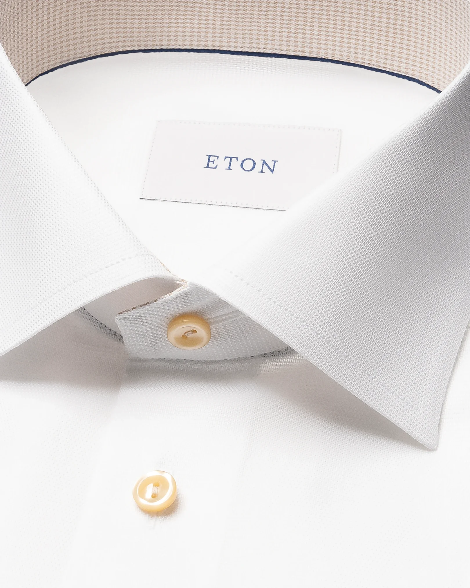 Eton - white semi solid effect shirt