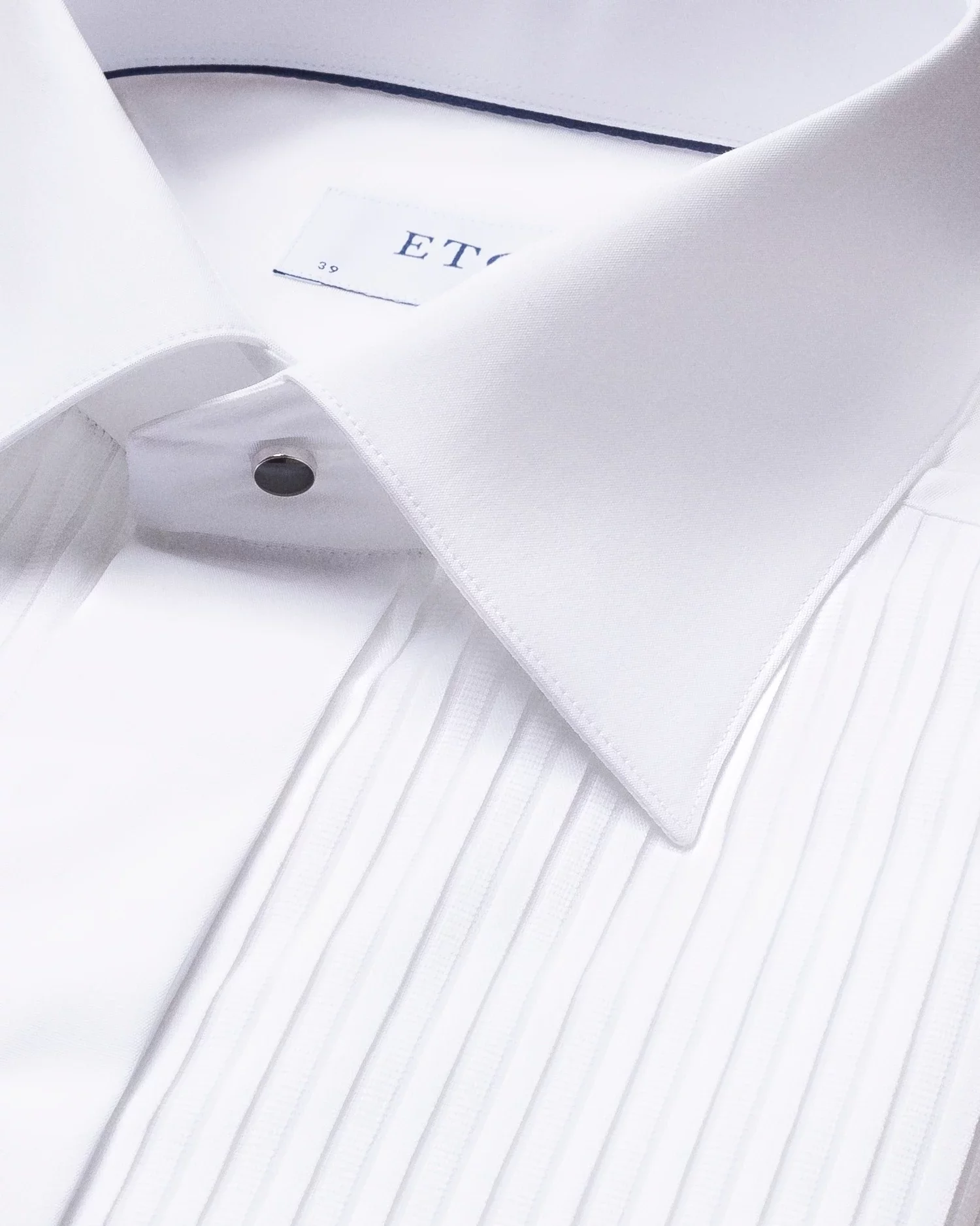 Eton - plisse black tie shirt