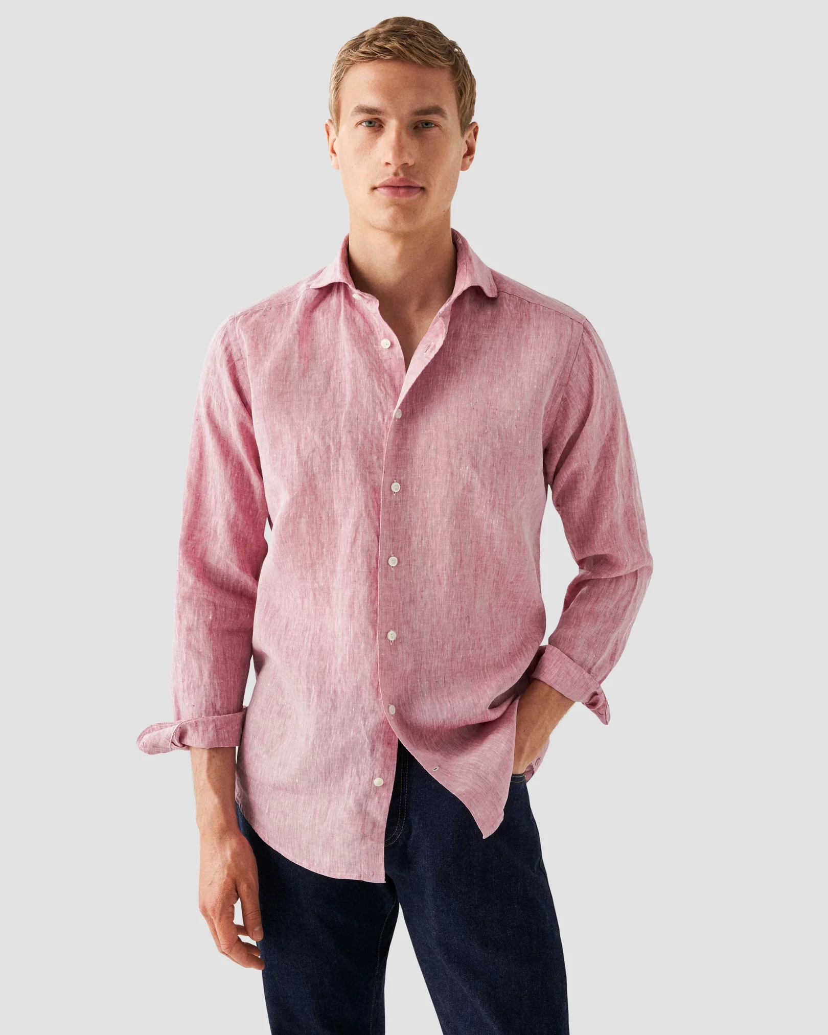 Pink Linen Shirt - Eton