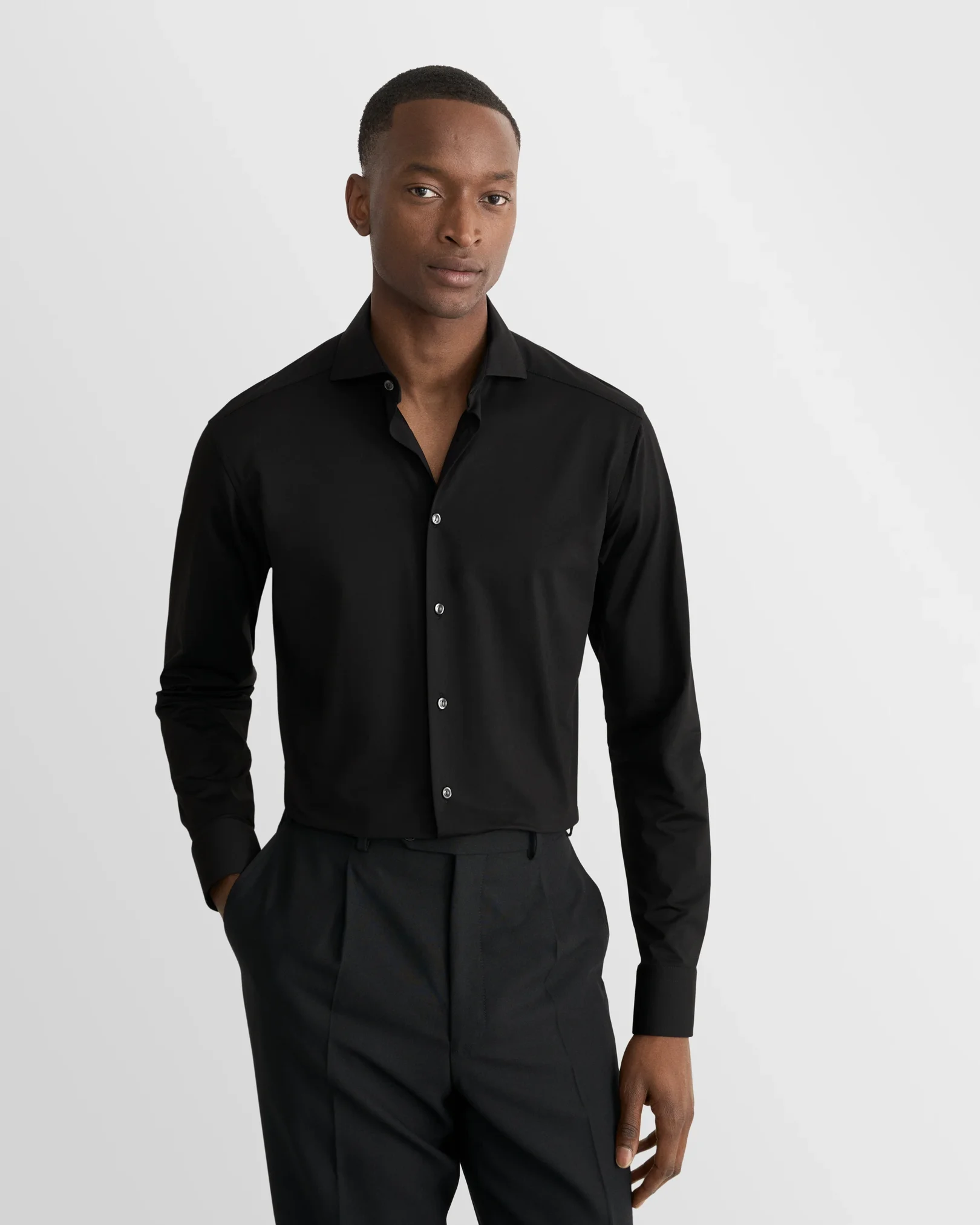 Eton - black four way stretch