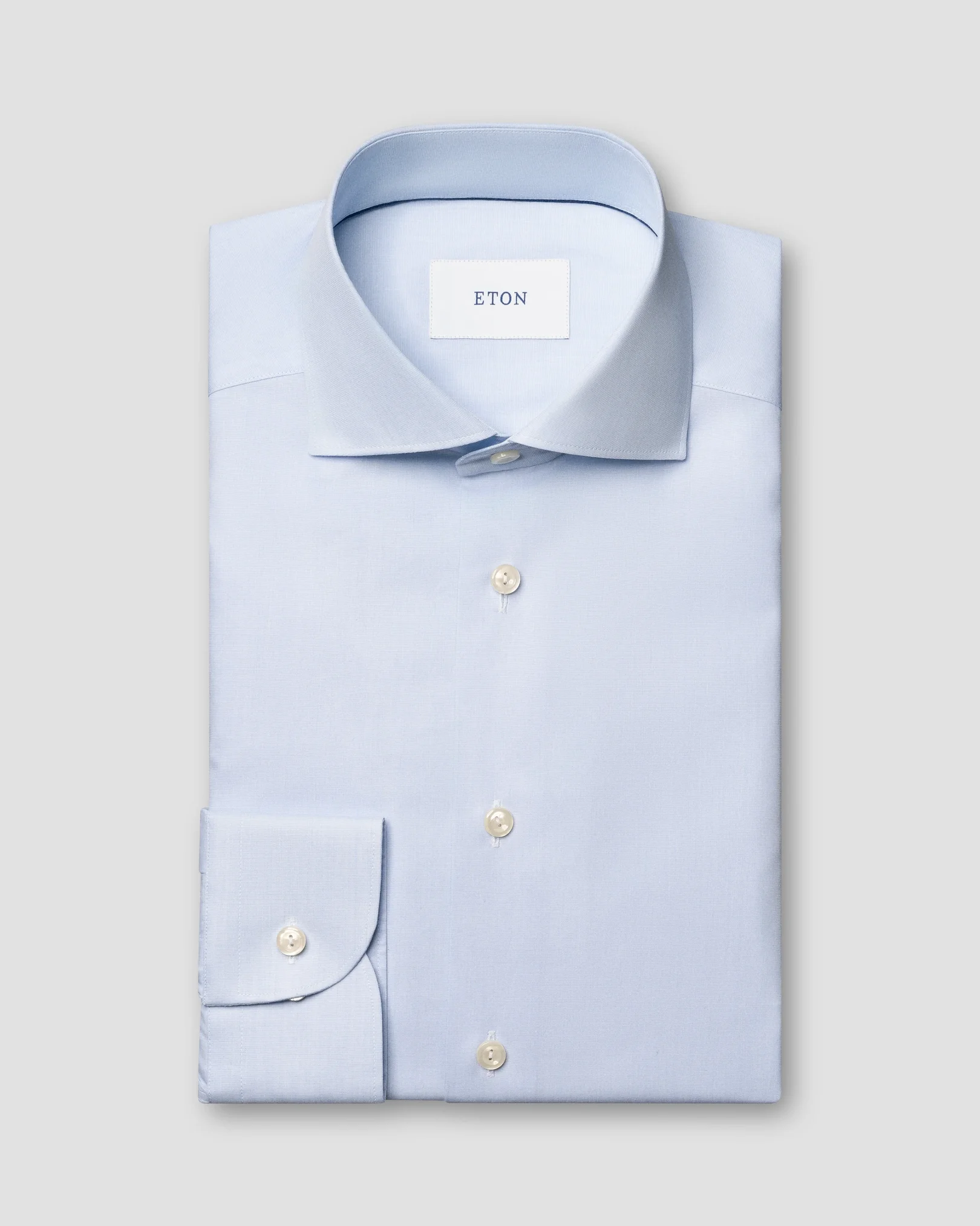 Eton - light blue end on end breeze poplin shirt