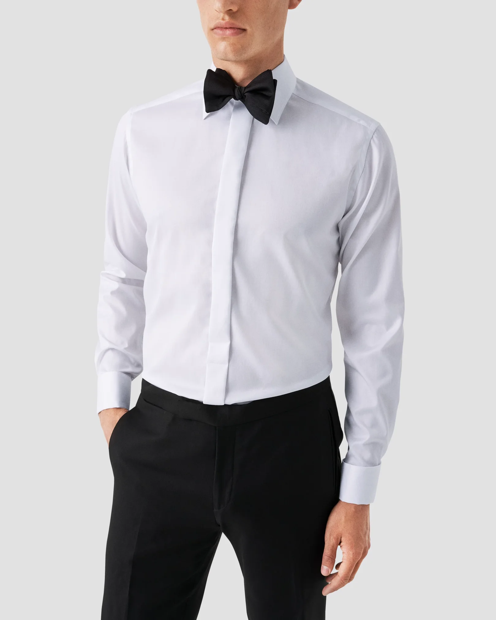 Eton - white twill evening shirt
