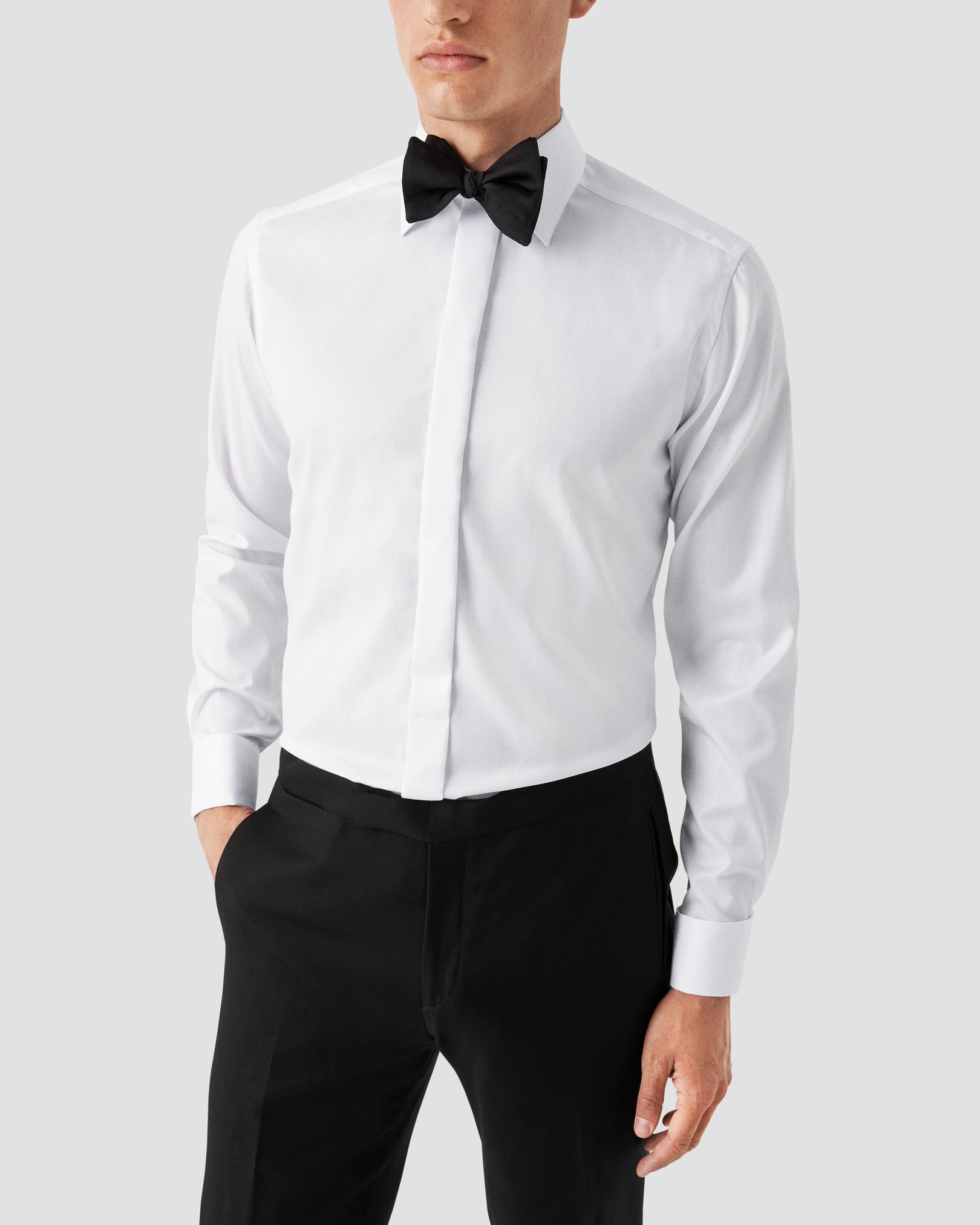 Eton - white twill evening shirt