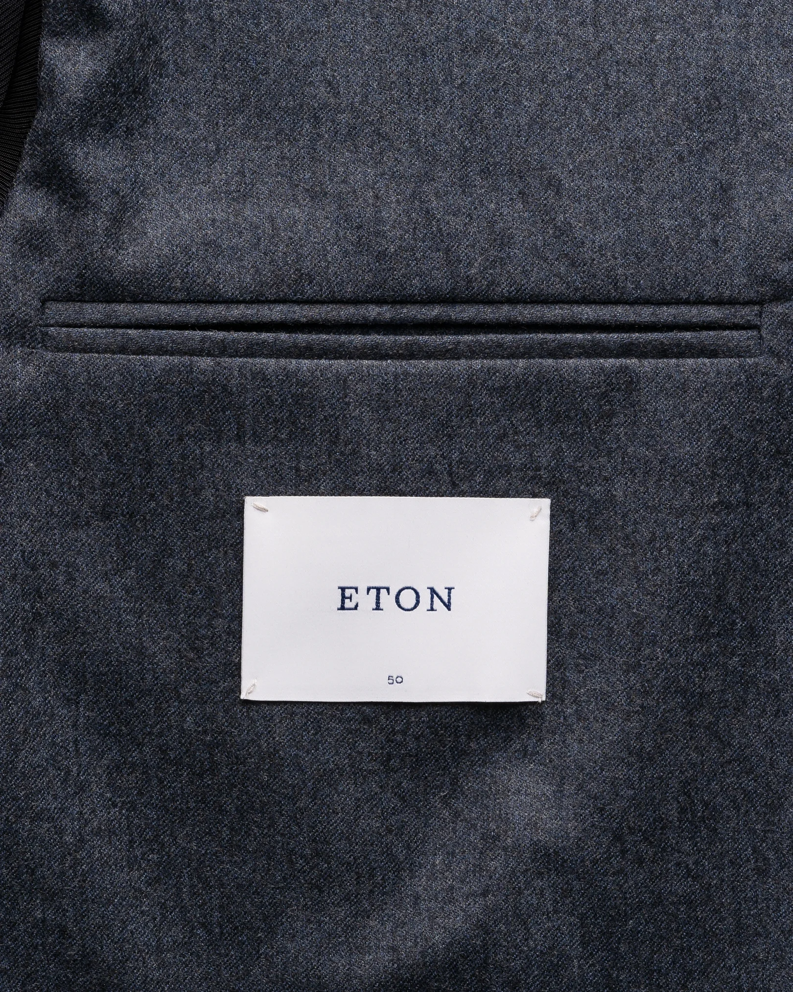 Eton - mid blue wool flannel soft jacket