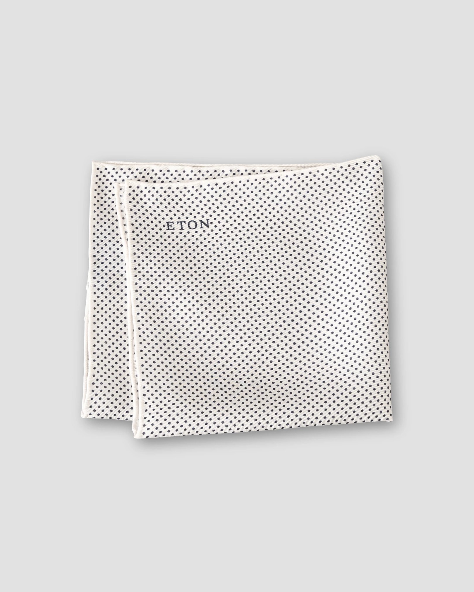 Eton - White Polka Dots Silk Pocket Square