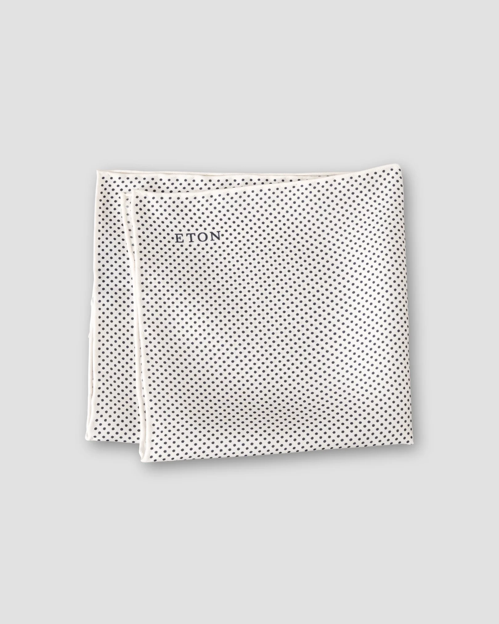 Eton - White Polka Dots Silk Pocket Square