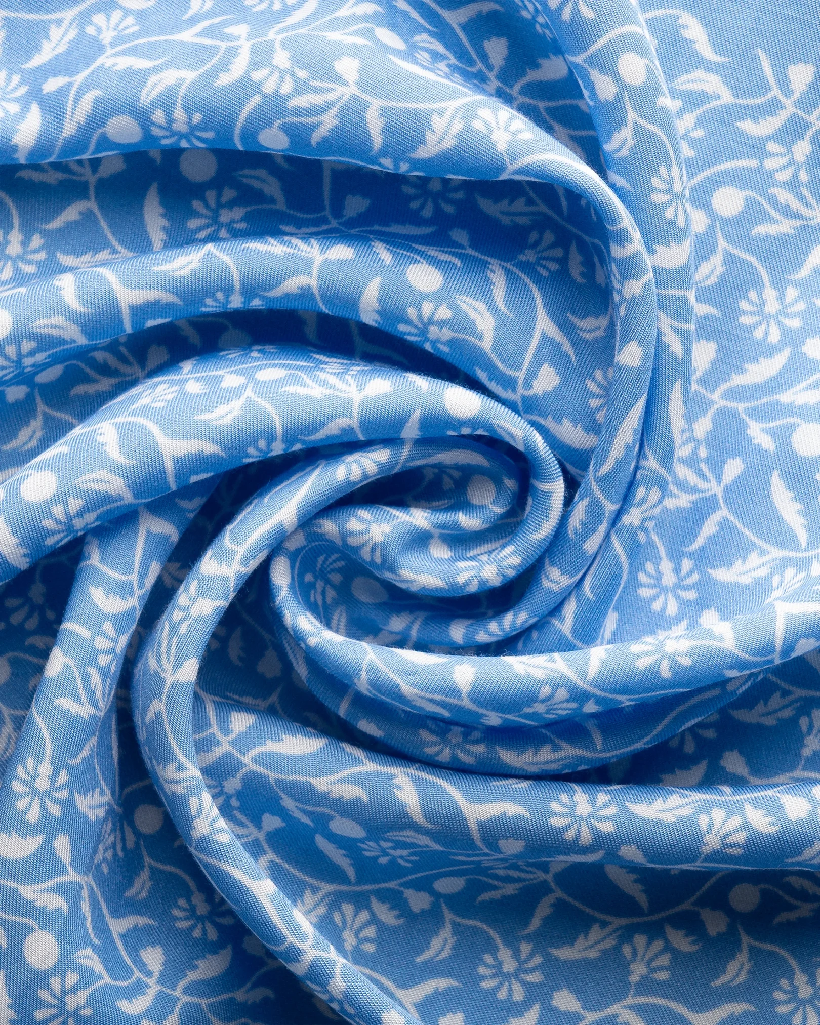 Eton - light blue floral cotton silk bandana