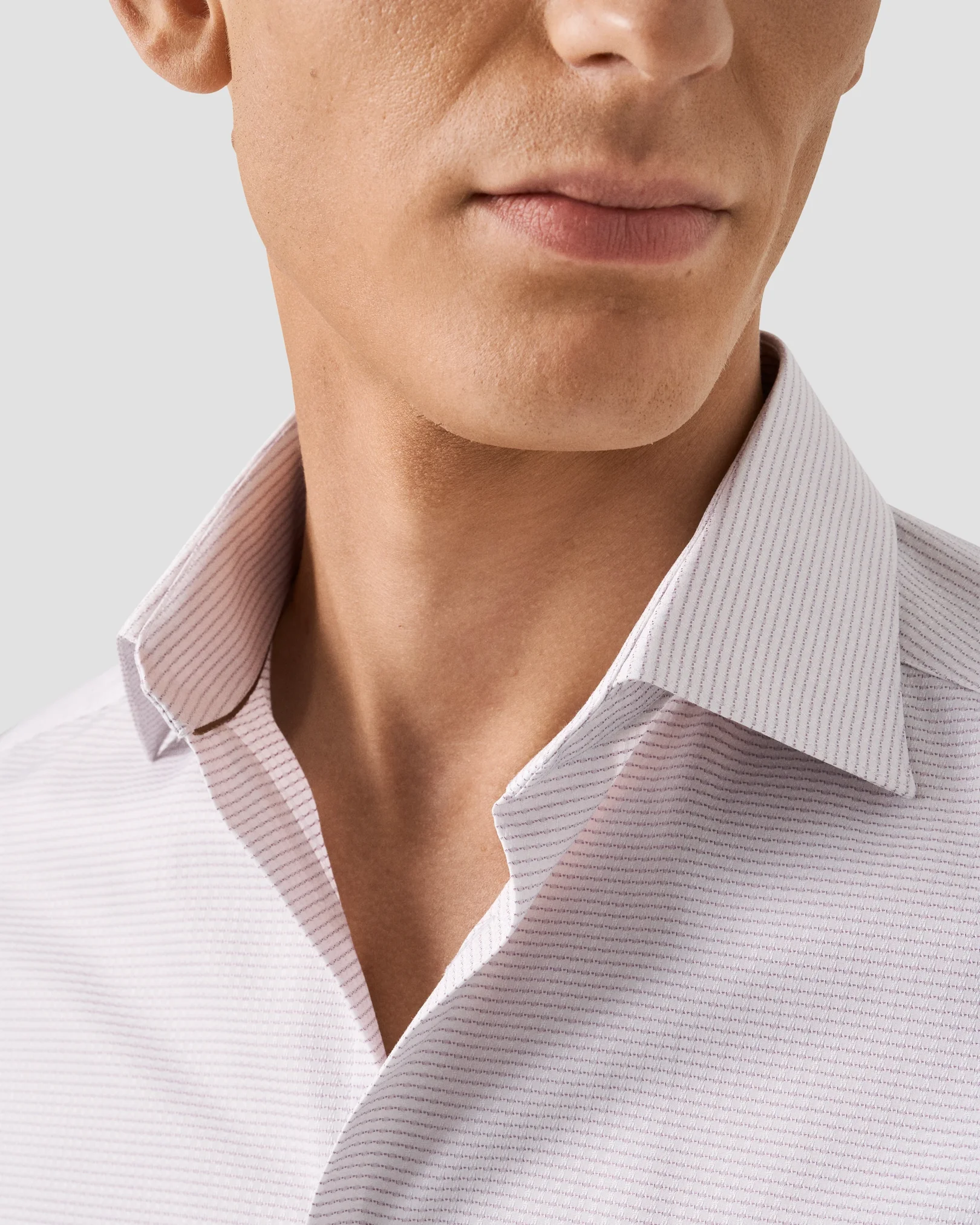 Eton - red semi solid supima 120 pique shirt