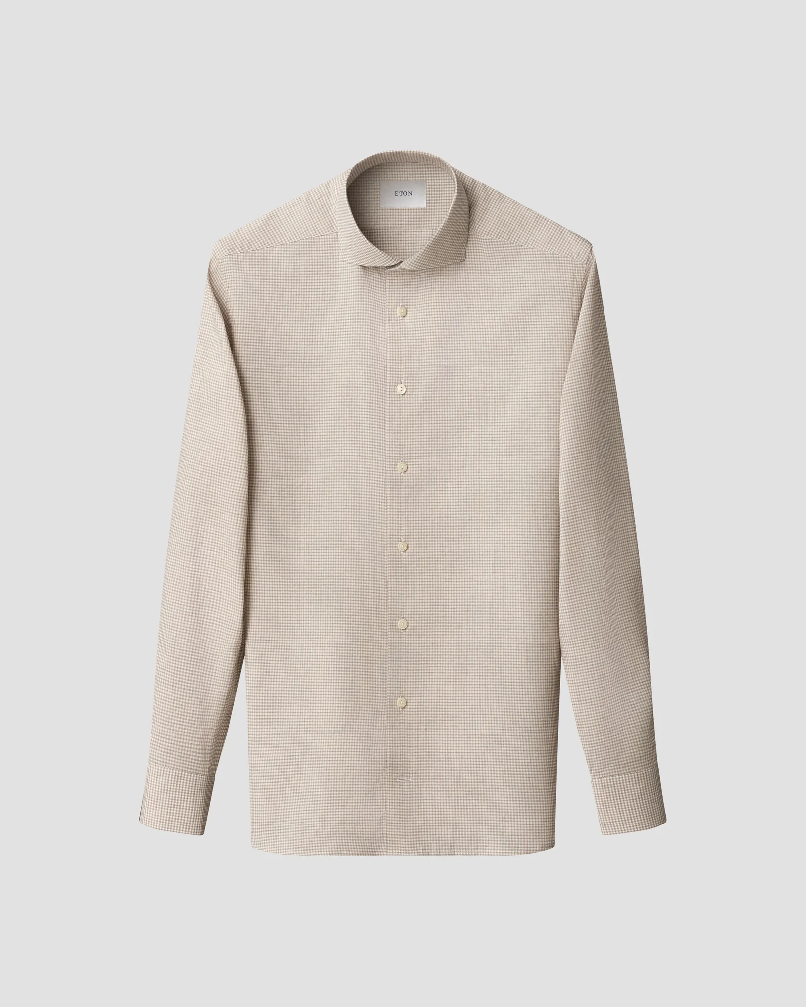 Eton - micro check signature flannel shirt widespread 256