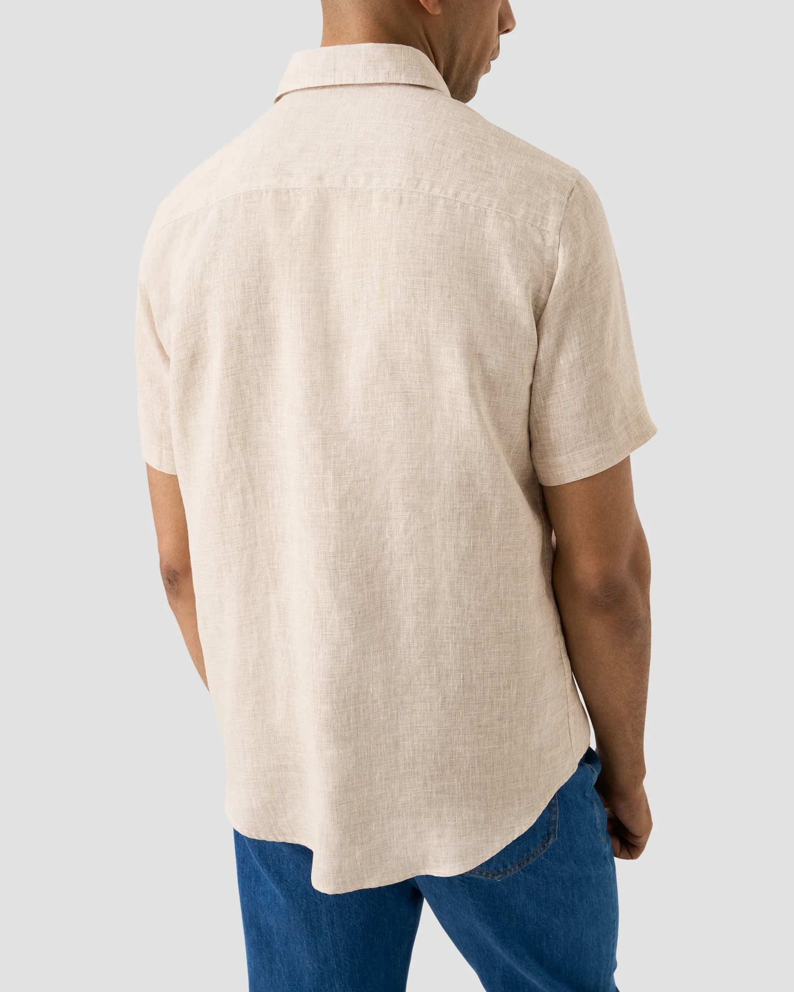 Eton - solid linen short sleeve shirt