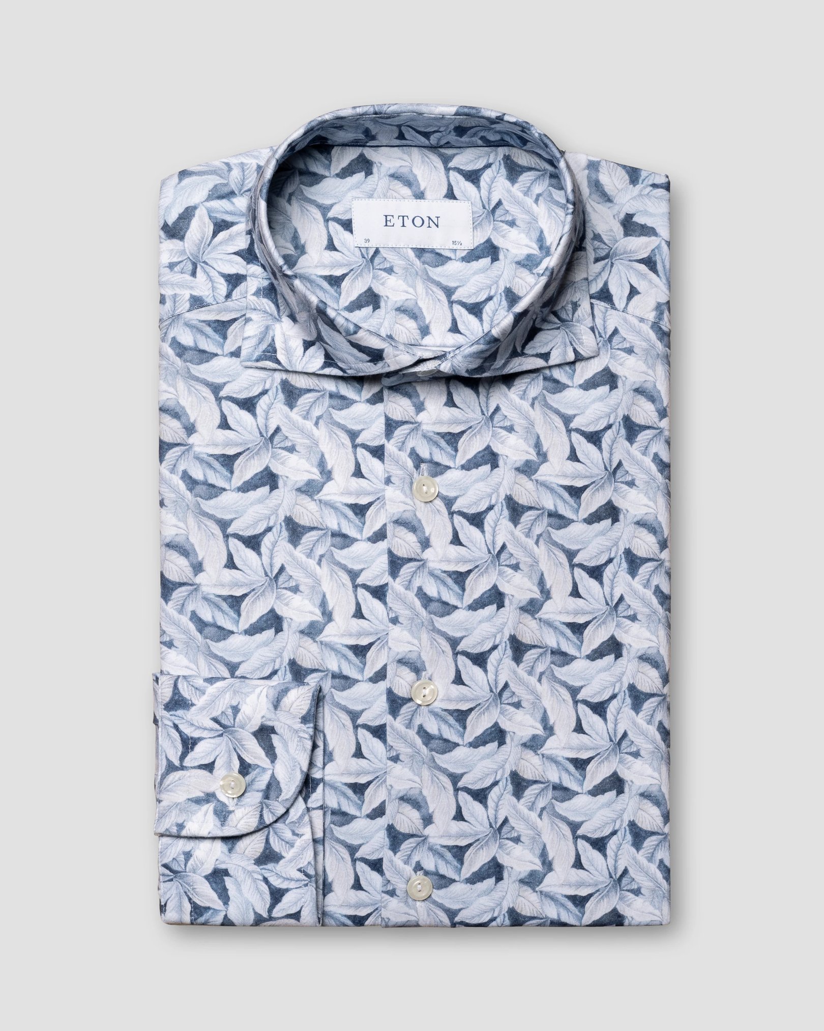 Eton - palmleaf printed four way strech