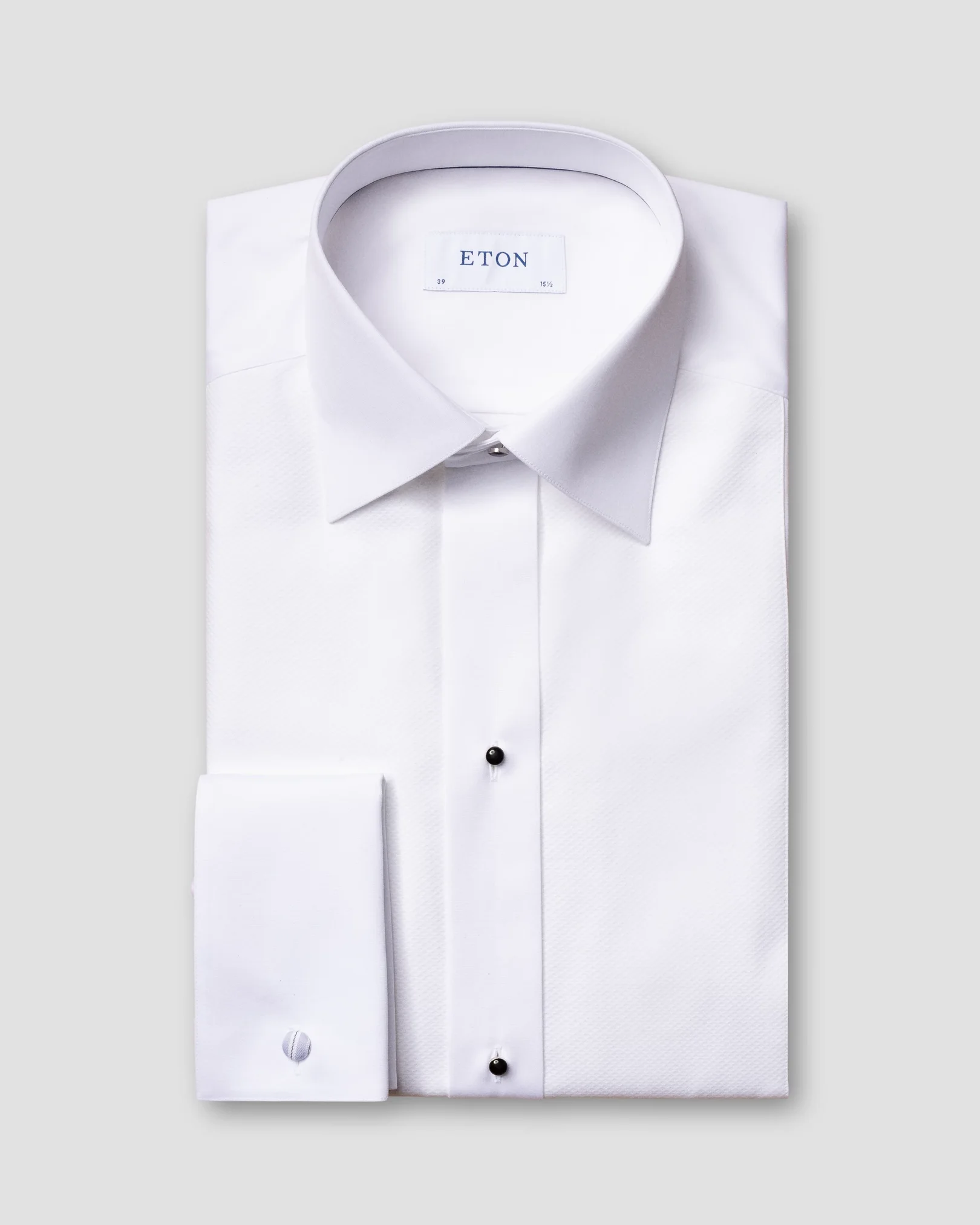 Eton - white pique bib front tuxedo shirt we1