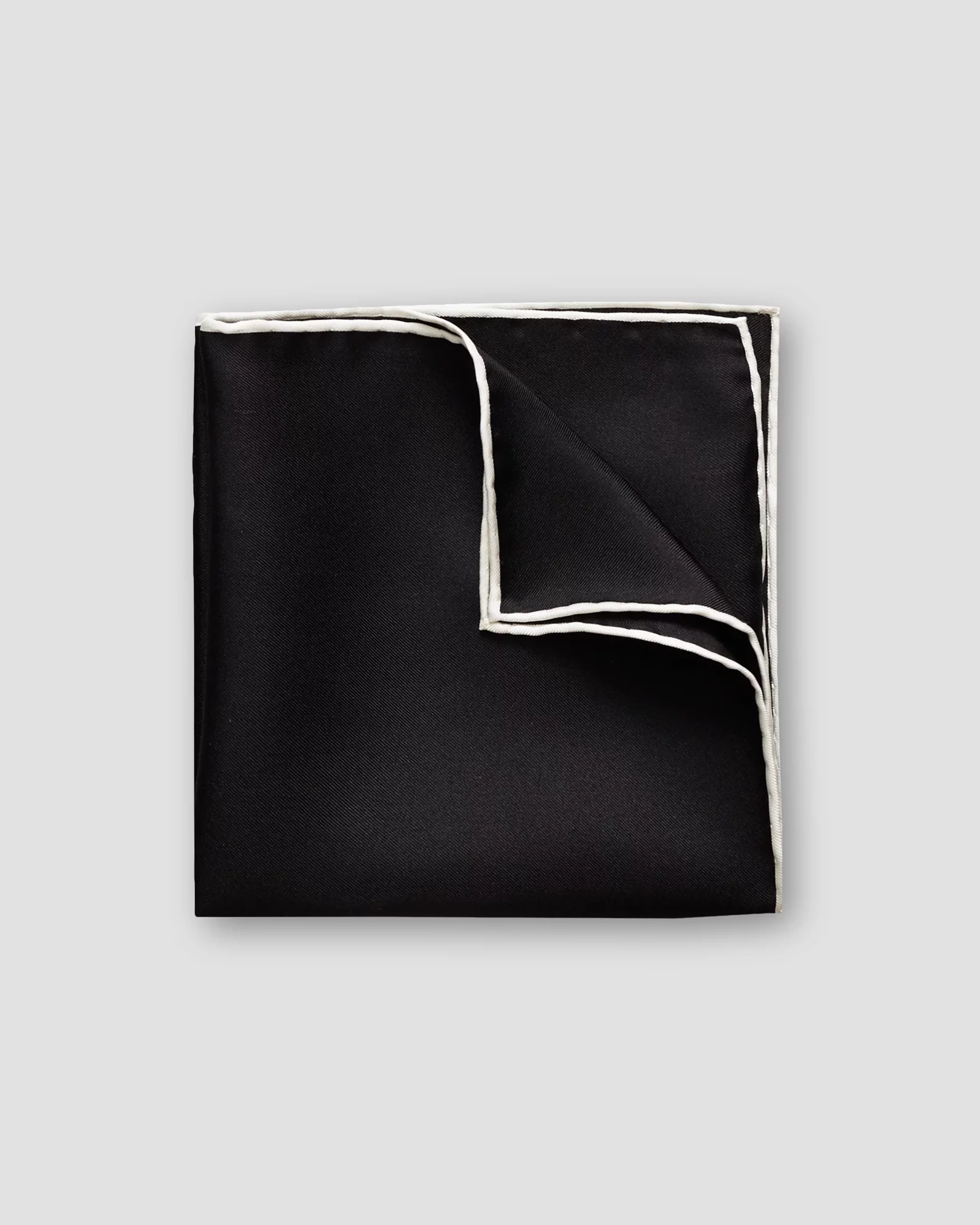 Eton - black silk pocket square