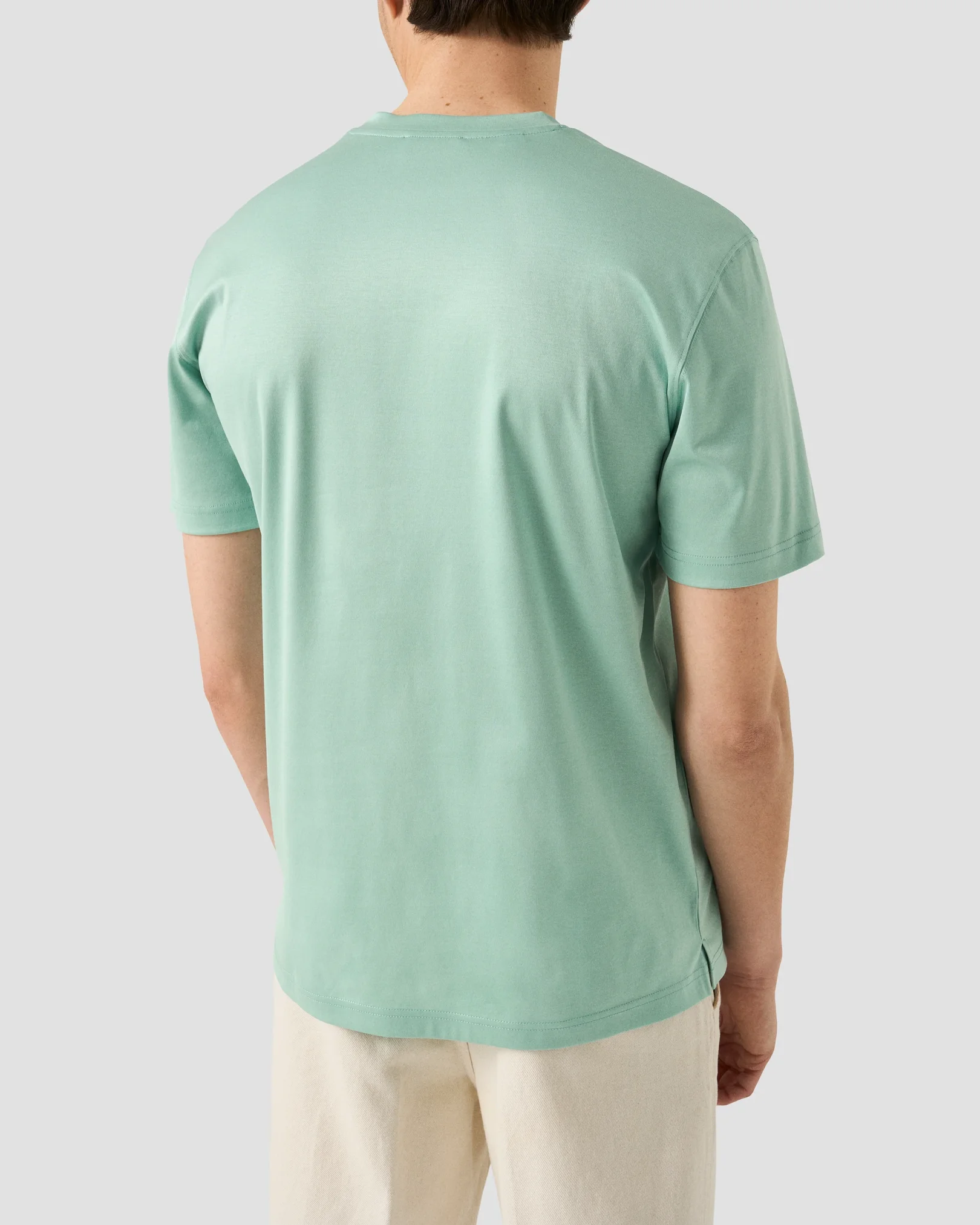Eton - filo di scozia t shirt light green filo di scozia t shirt