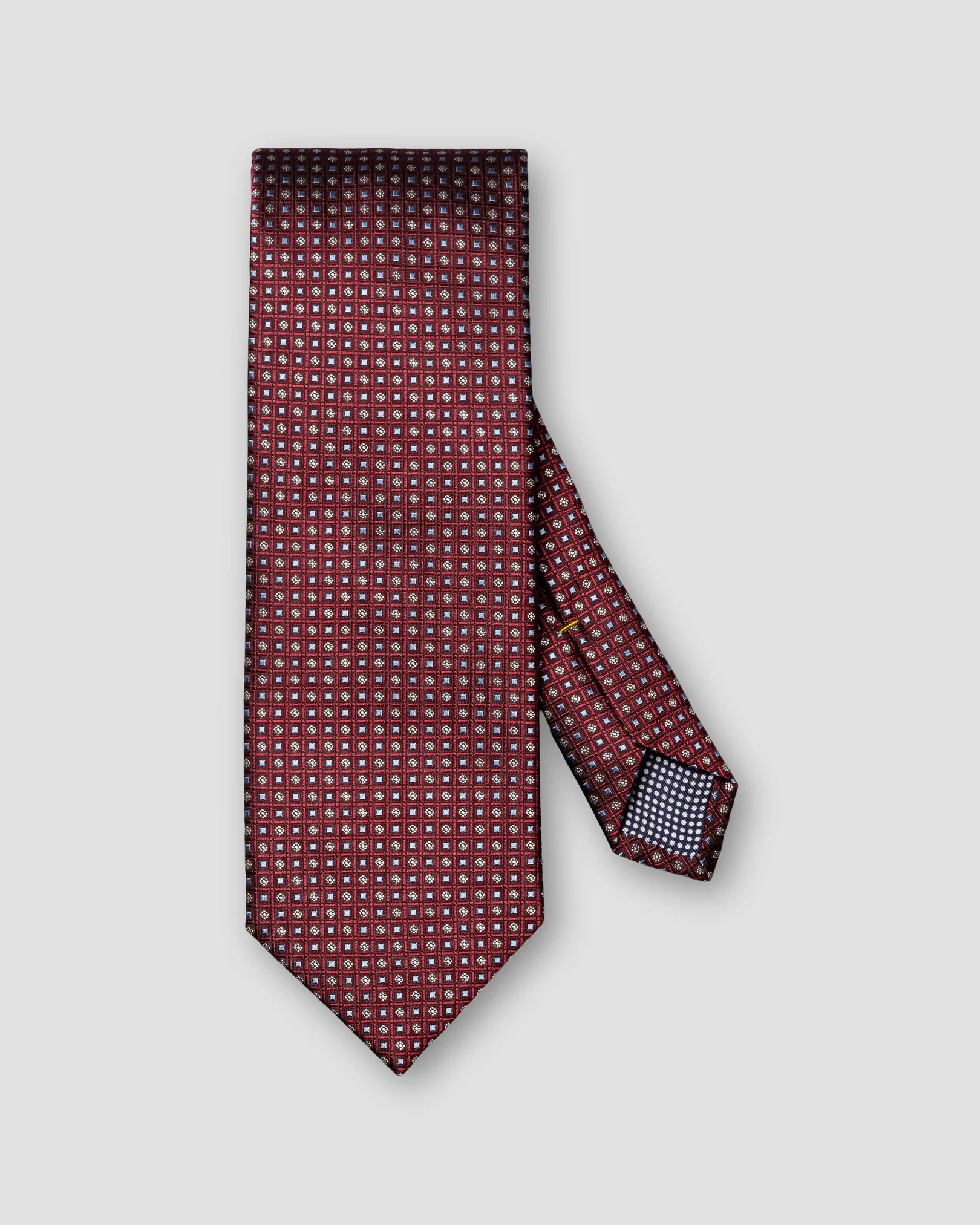 Eton - micro 256 geometric woven silk tie