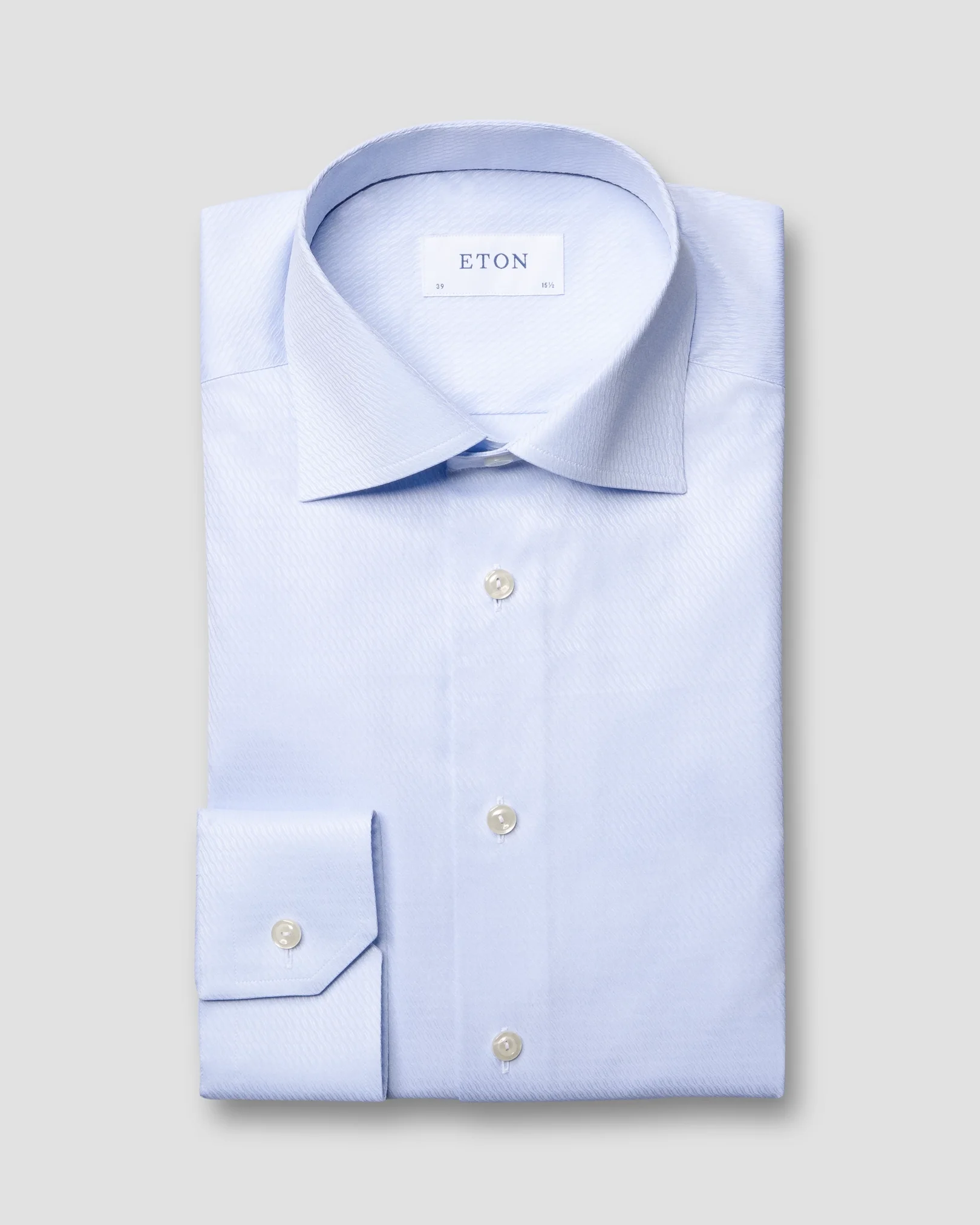 Eton - light blue water weave shirt