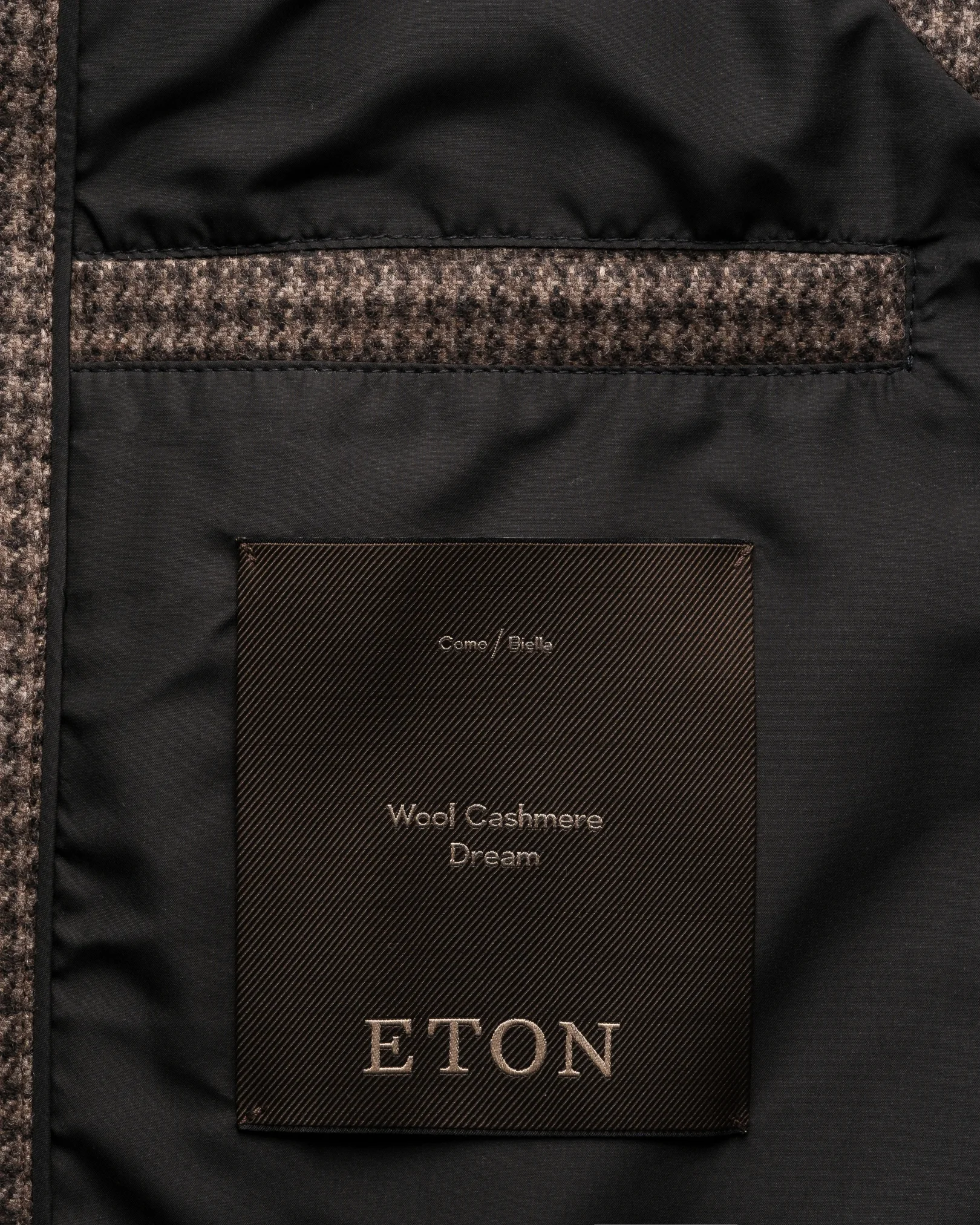 Eton - brown wool cashmere padded vest