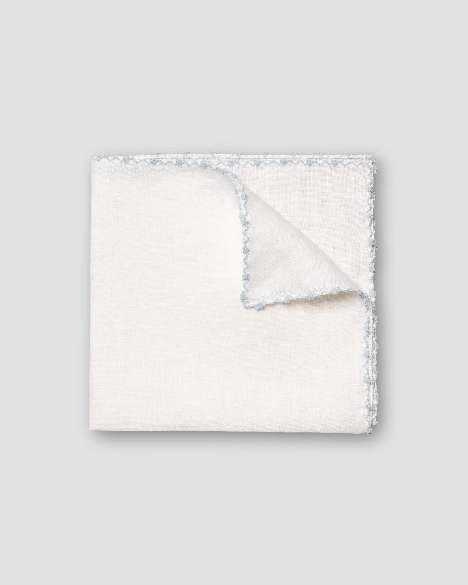 Eton - light blue linen pocket square