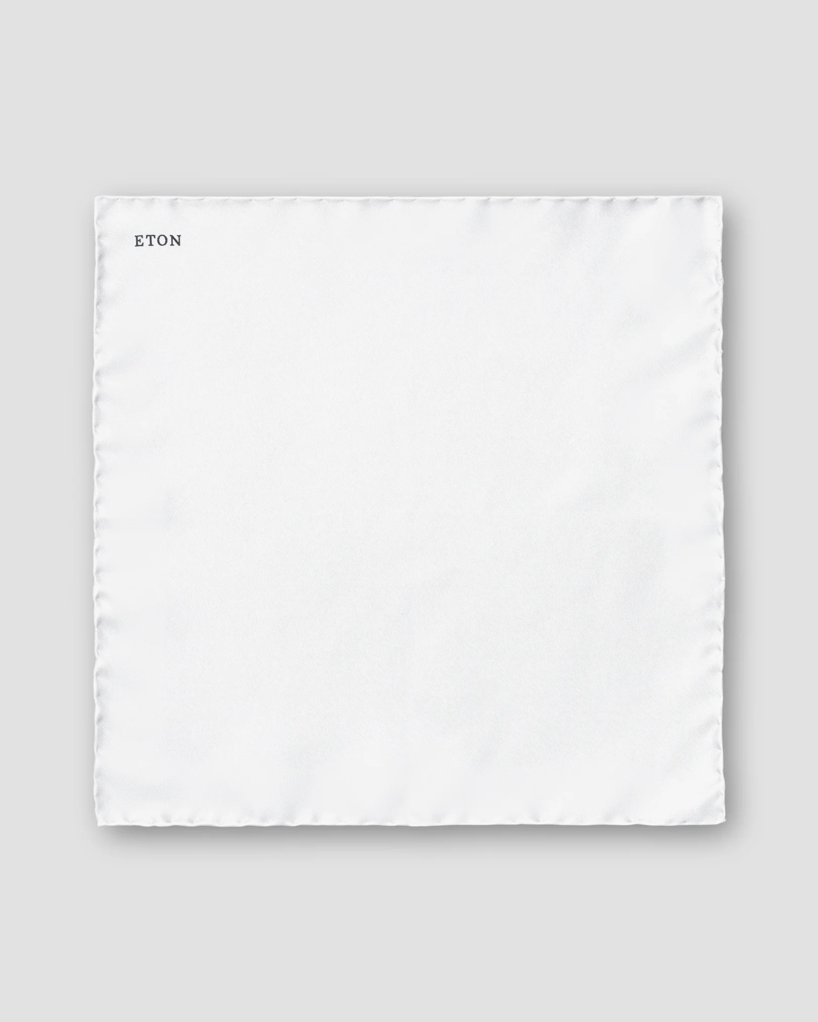 Eton - white solid silk pocket square