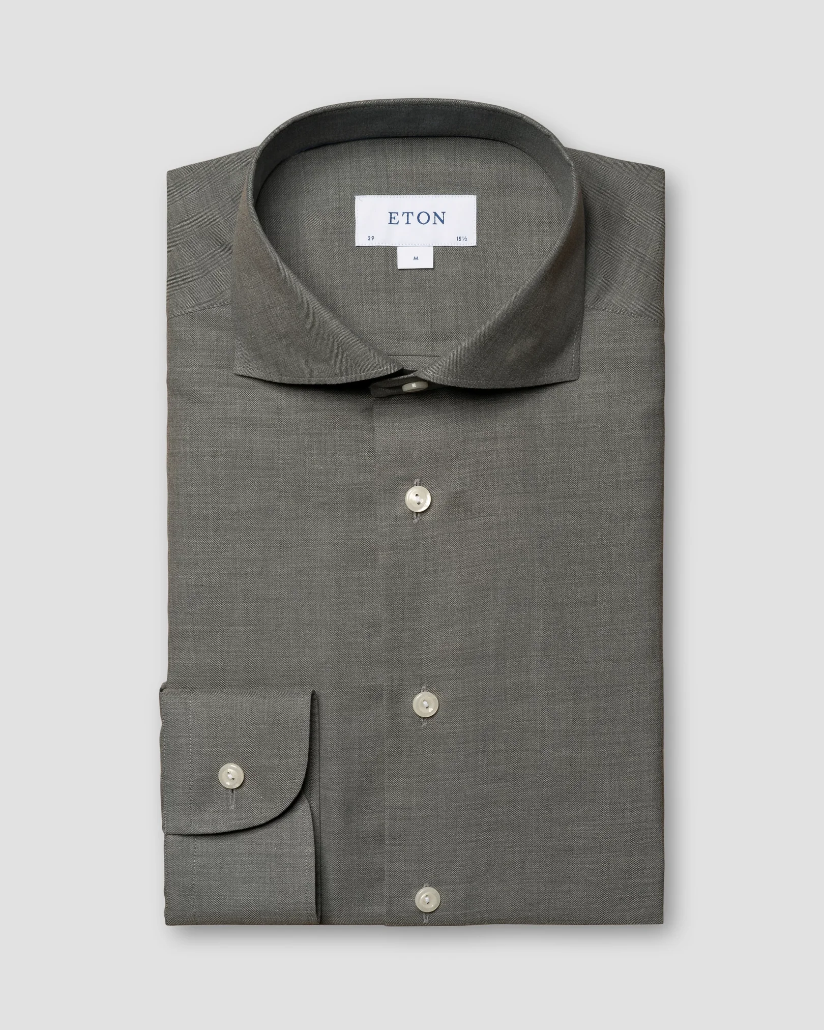 Gray Wrinkle Free Flannel Shirt