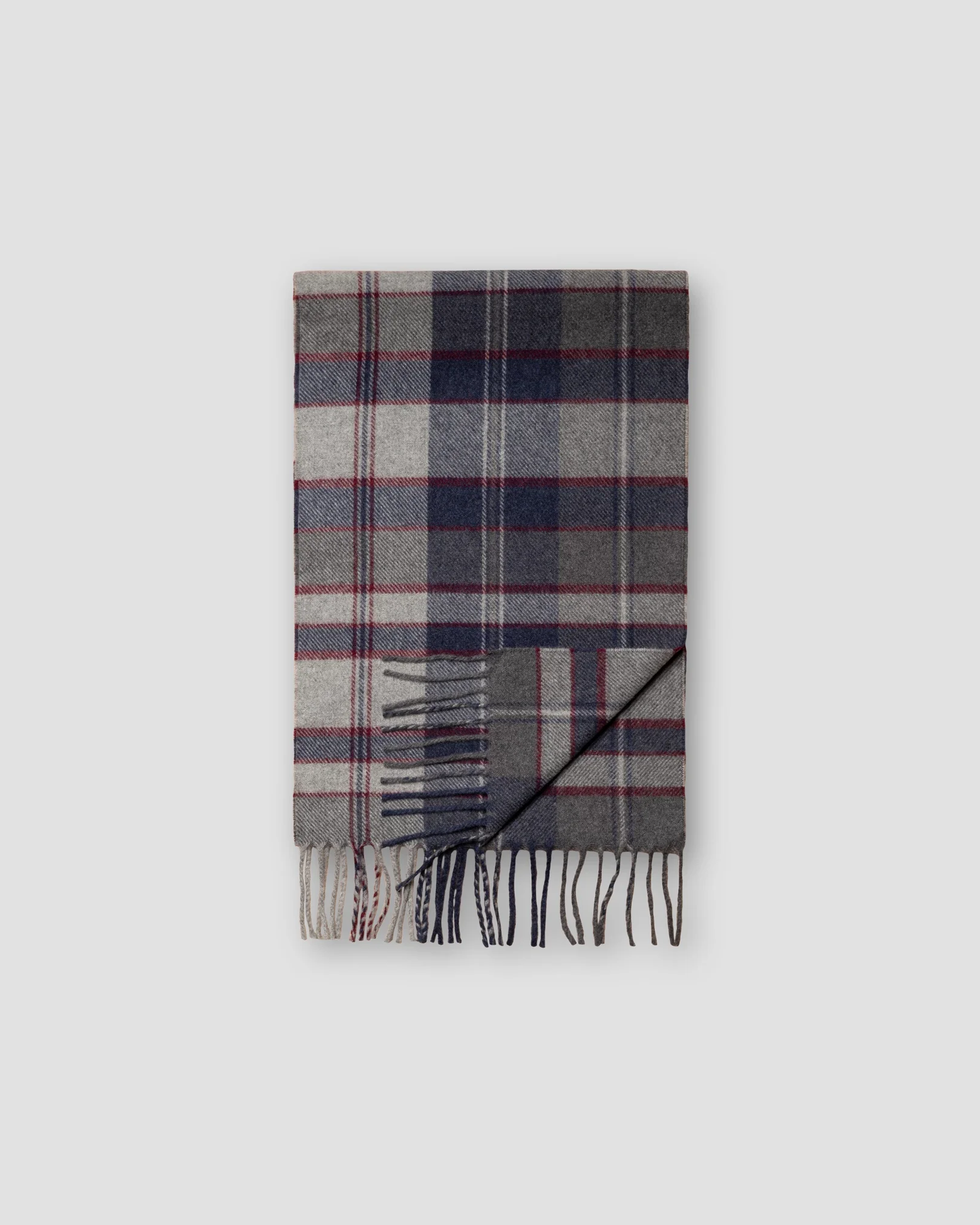 Eton - dark blue tartan checked scarf