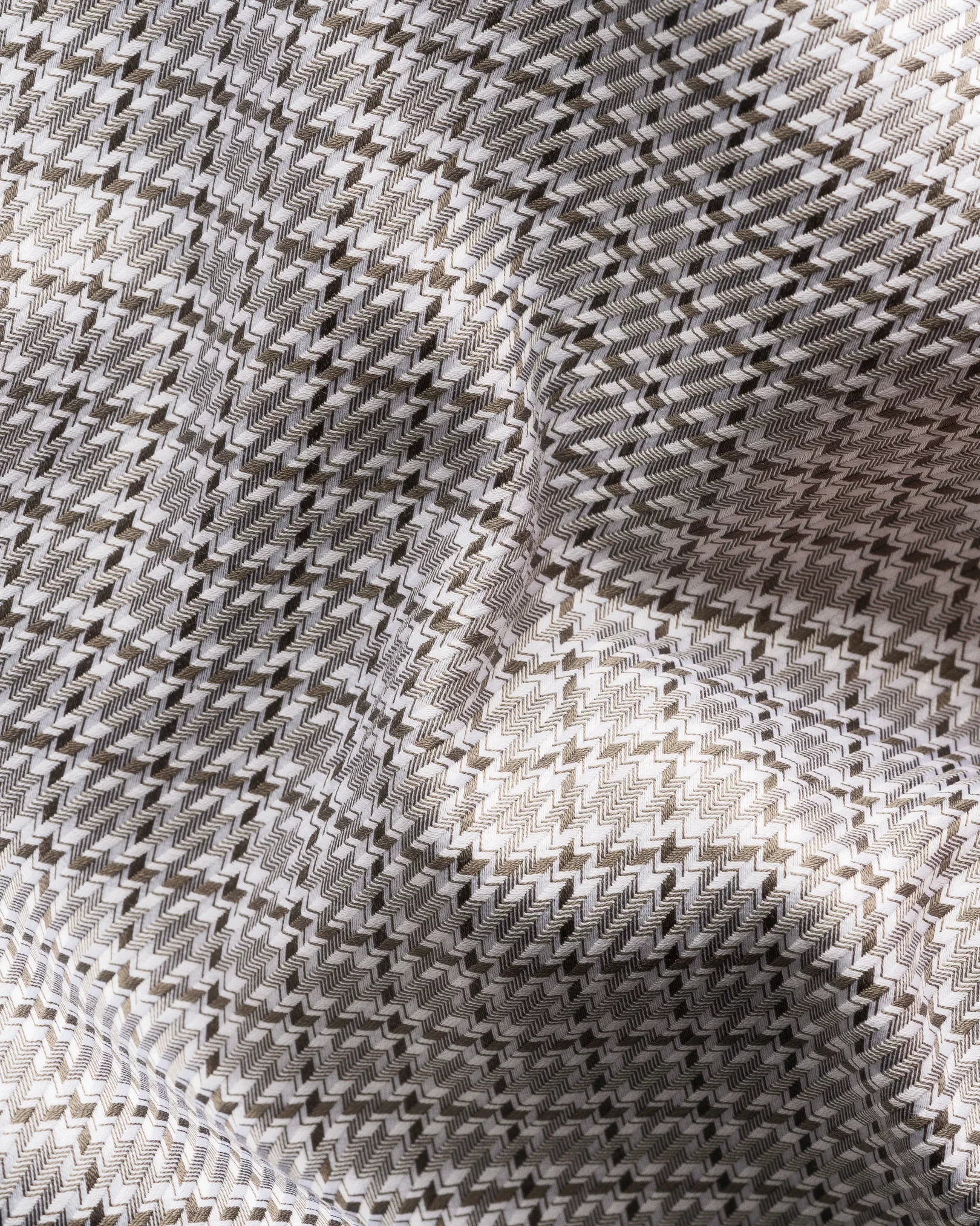 Eton - mid grey checked textured twill